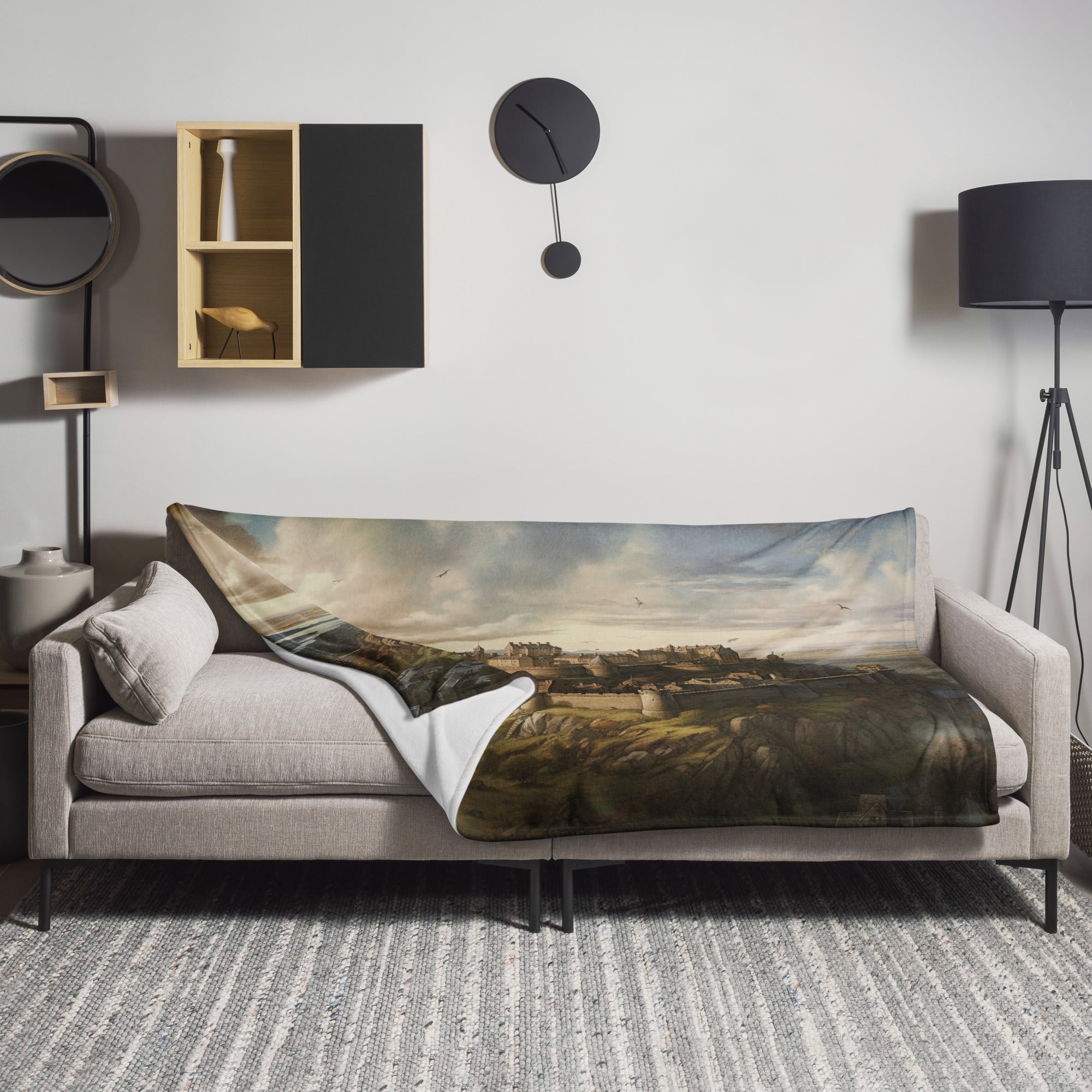 The Edinburgh Castle Scotland Blanket by Visual Verse - Image 1