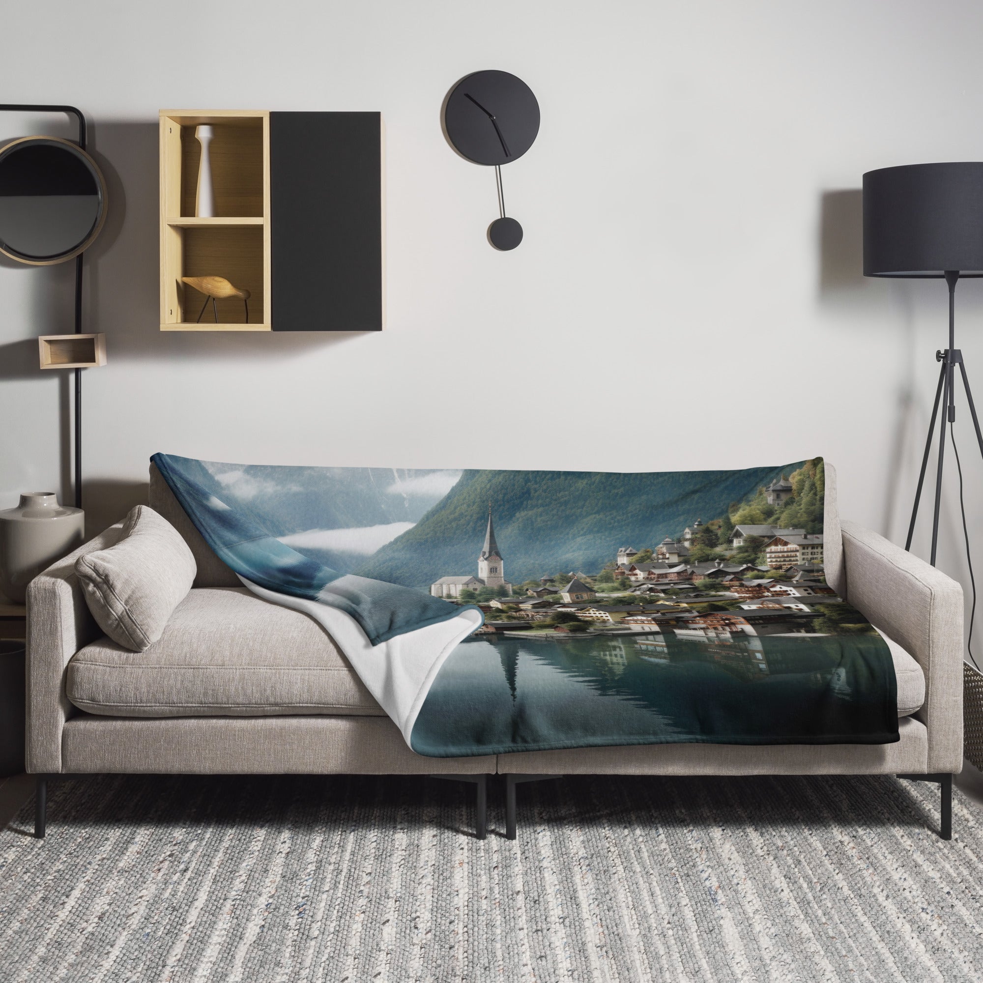 The Hallstatt Austria Blanket by Visual Verse - Image 1