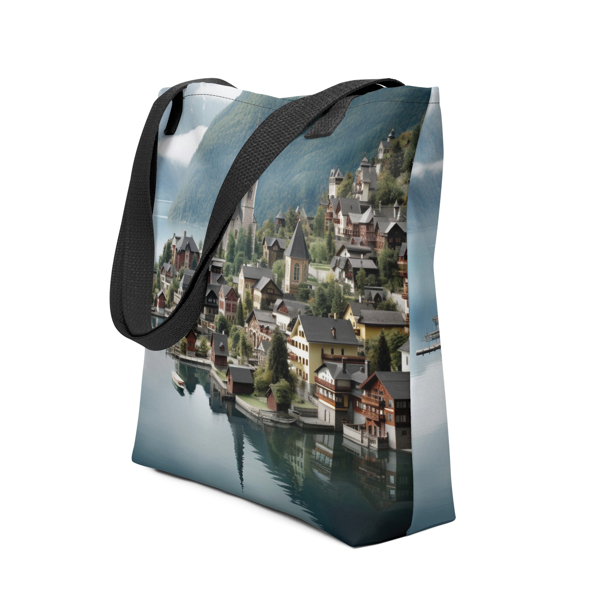 The Hallstatt Austria Tote Bag by Visual Verse - Image 1