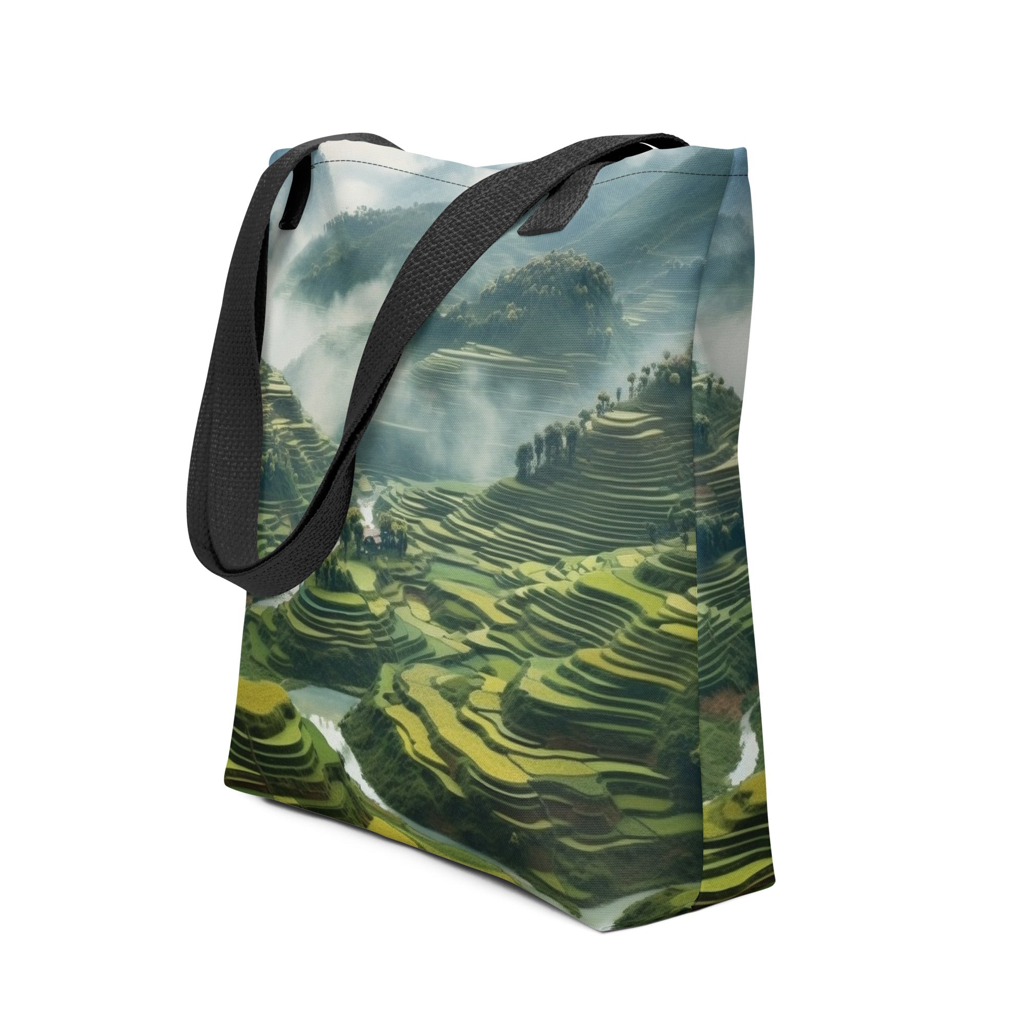 The Huanglong Scenic Valley China Tote Bag by Visual Verse - Image 1