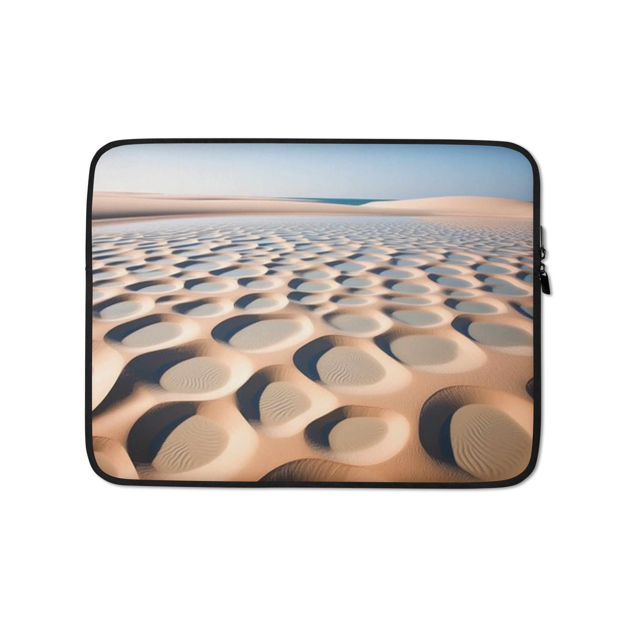 The Lencois Maranhenses National Park Brazil Laptop Sleeve by Visual Verse - Image 2