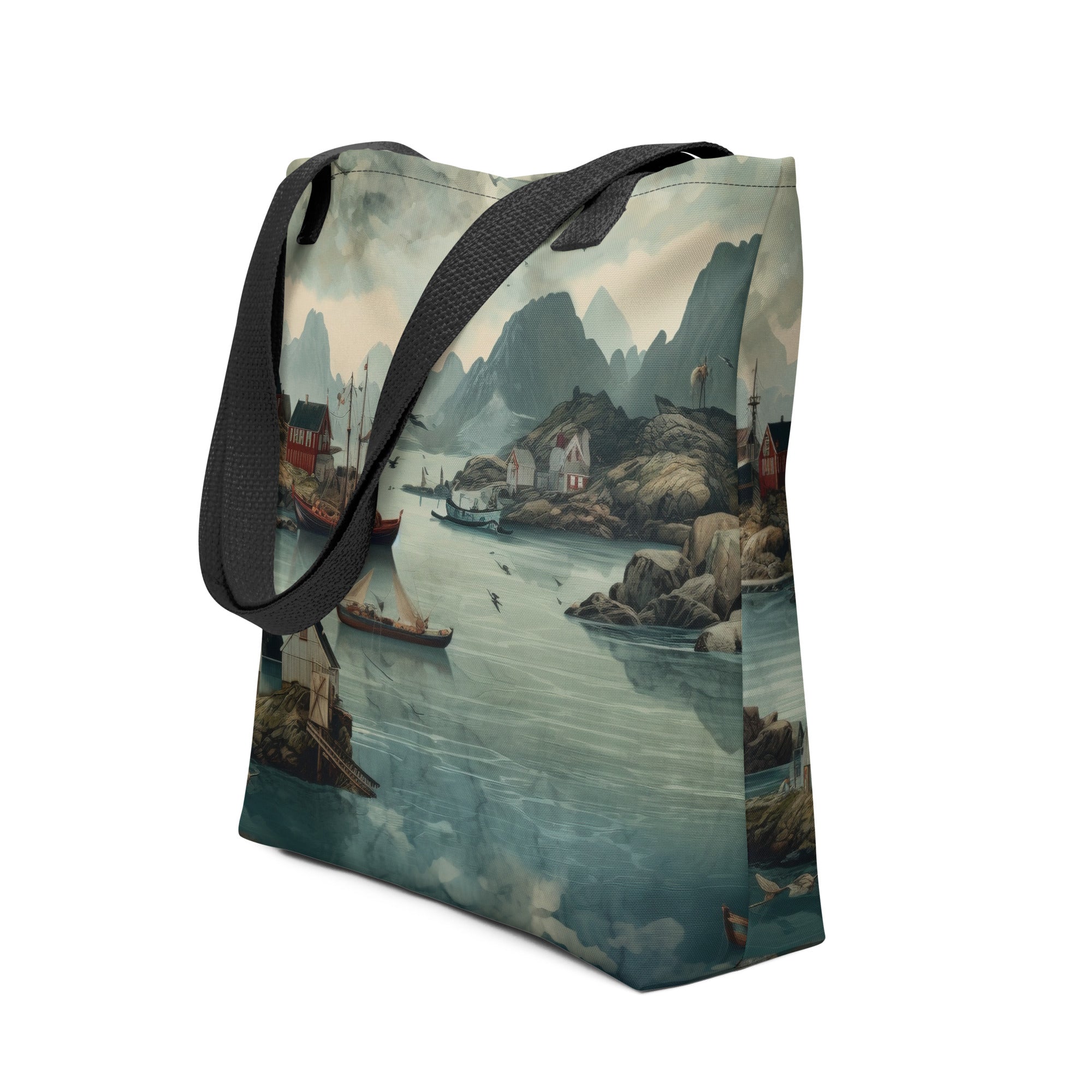 The Lofoten Islands Norway Tote Bag by Visual Verse - Image 1