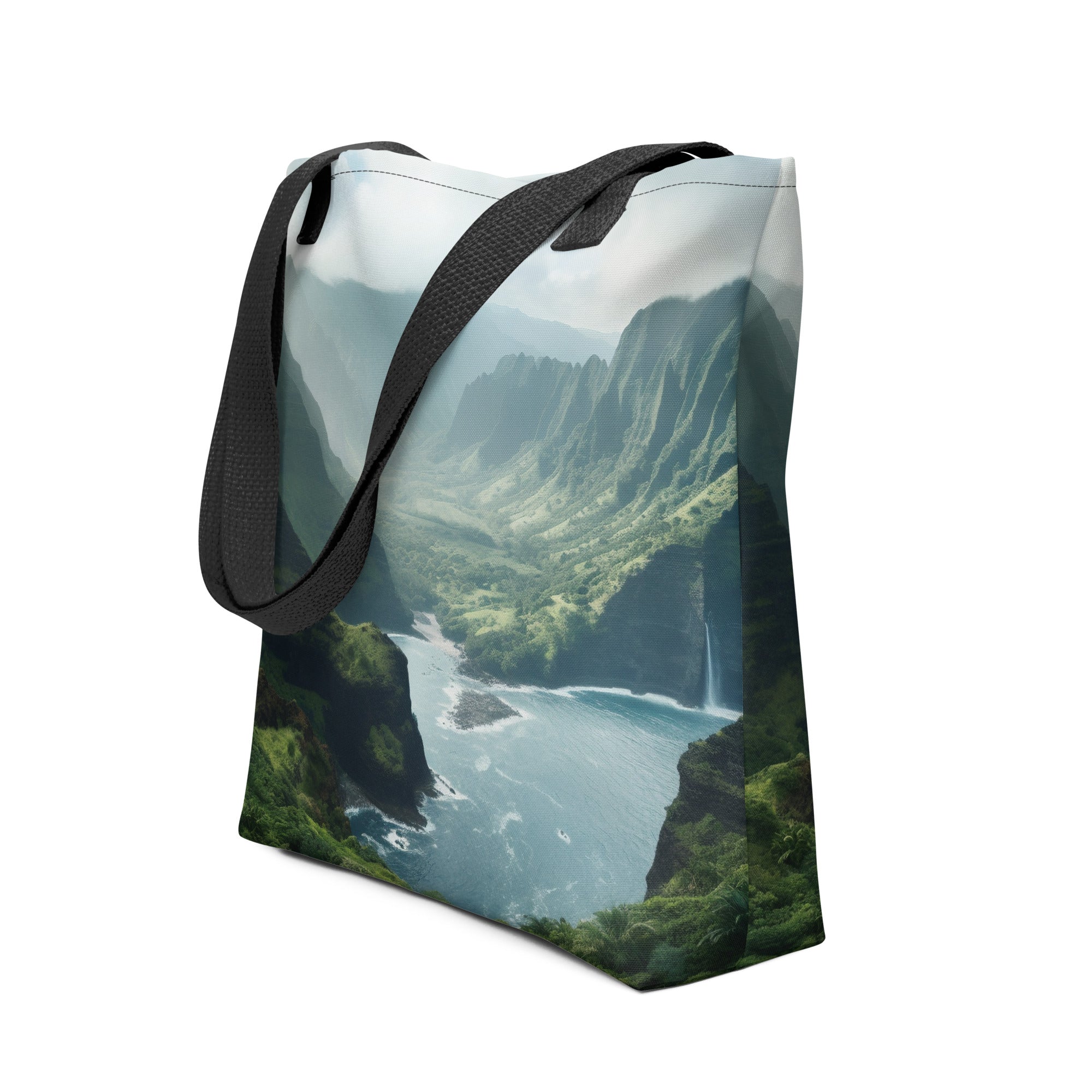 The Na Pali Coast State Wilderness Park USA Tote Bag by Visual Verse - Image 1