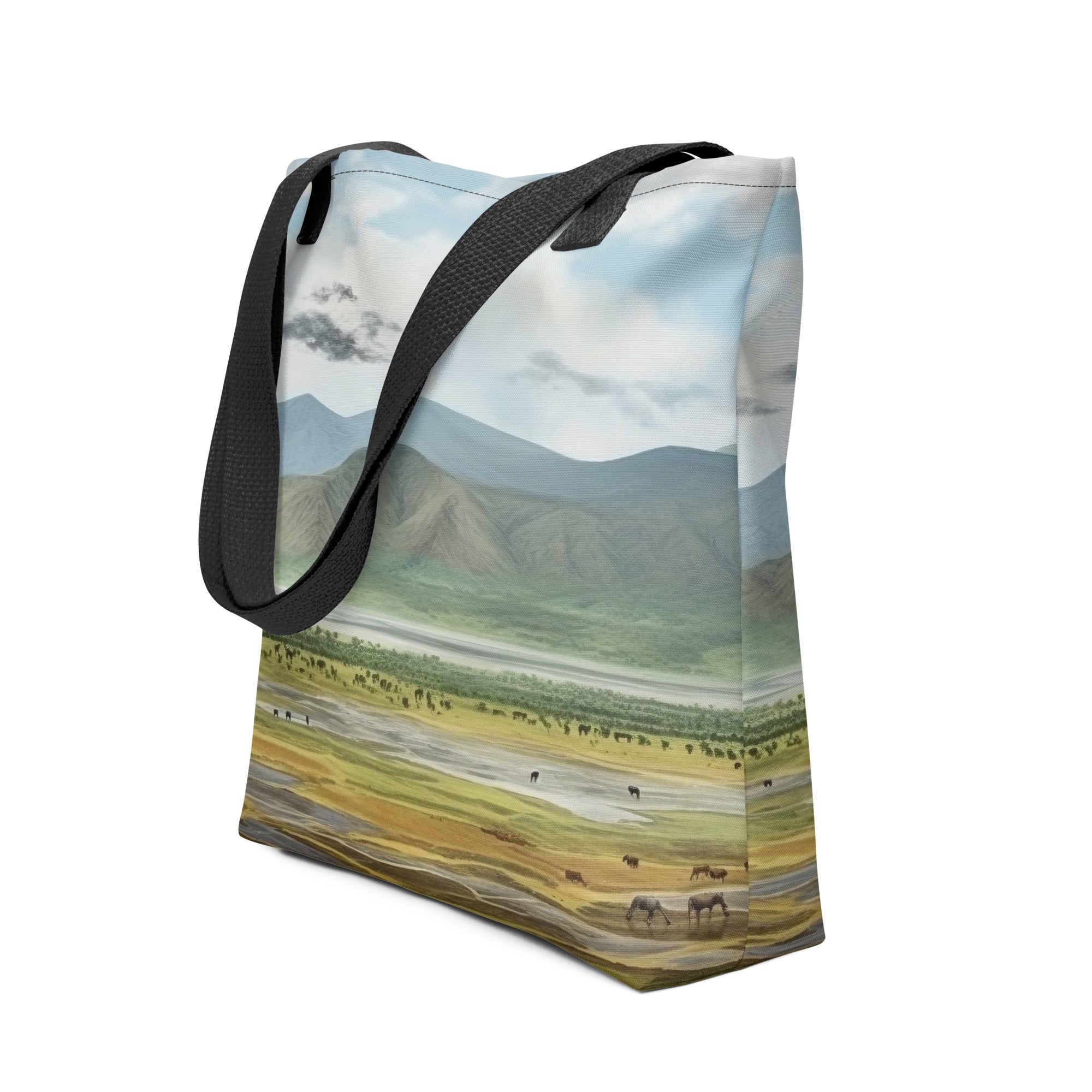 The Ngorongoro Crater Tanzania Tote Bag by Visual Verse - Image 1