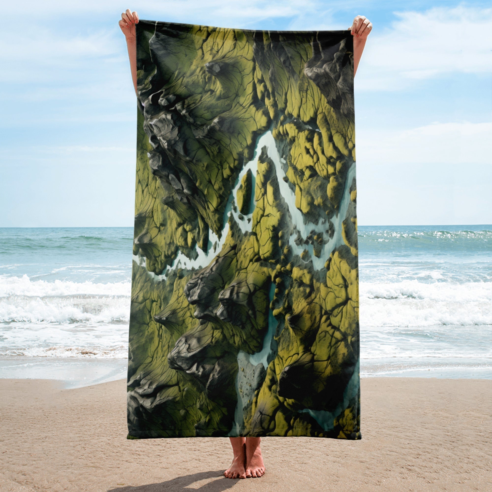 The Skaftafell National Park Iceland Beach Towel by Visual Verse - Image 2