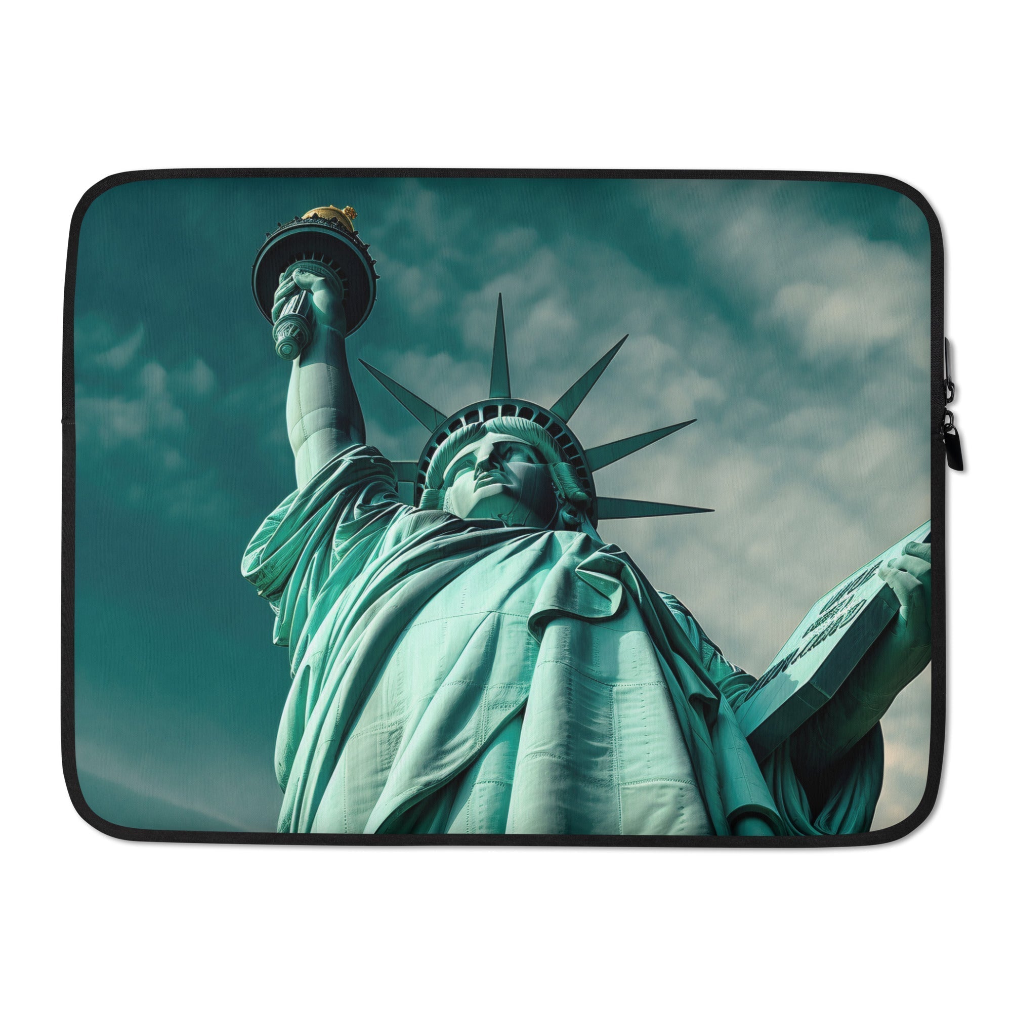 The Statue of Liberty USA Laptop Sleeve by Visual Verse - Image 1