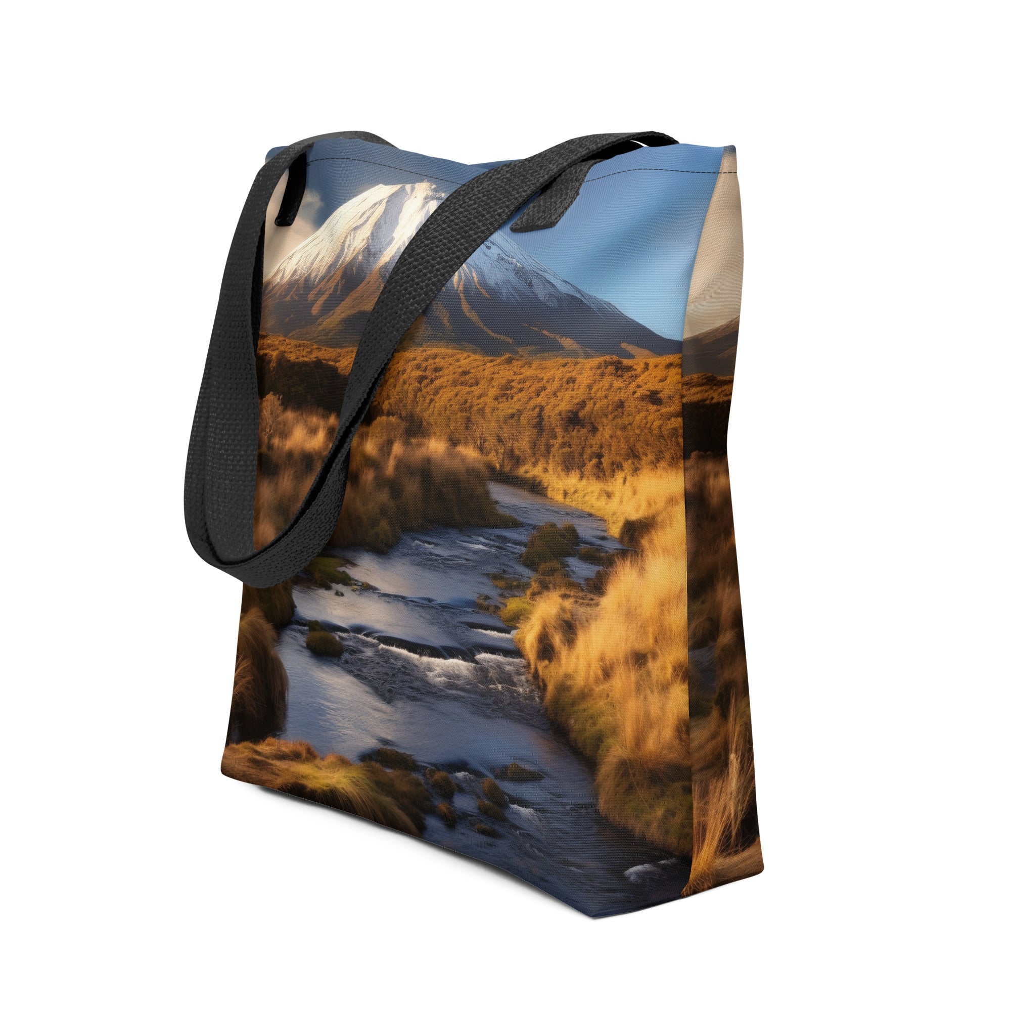 The Tongariro National Park New Zealand Tote Bag by Visual Verse - Image 1