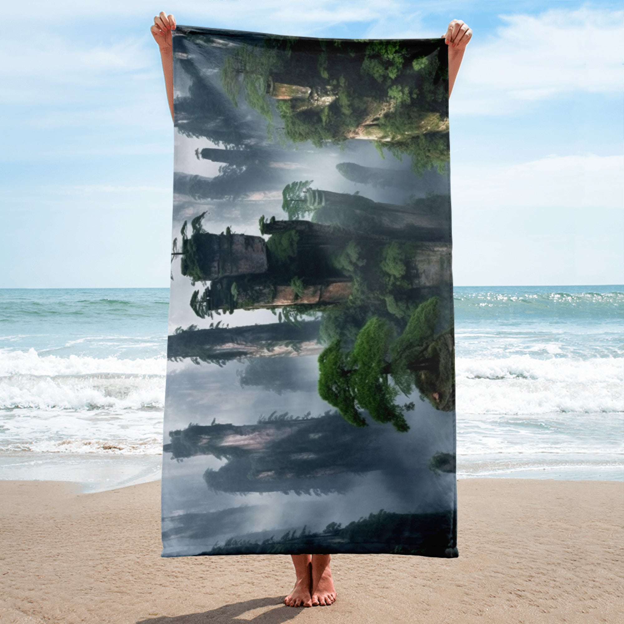 The Zhangjiajie National Forest Park China Beach Towel by Visual Verse - Image 2