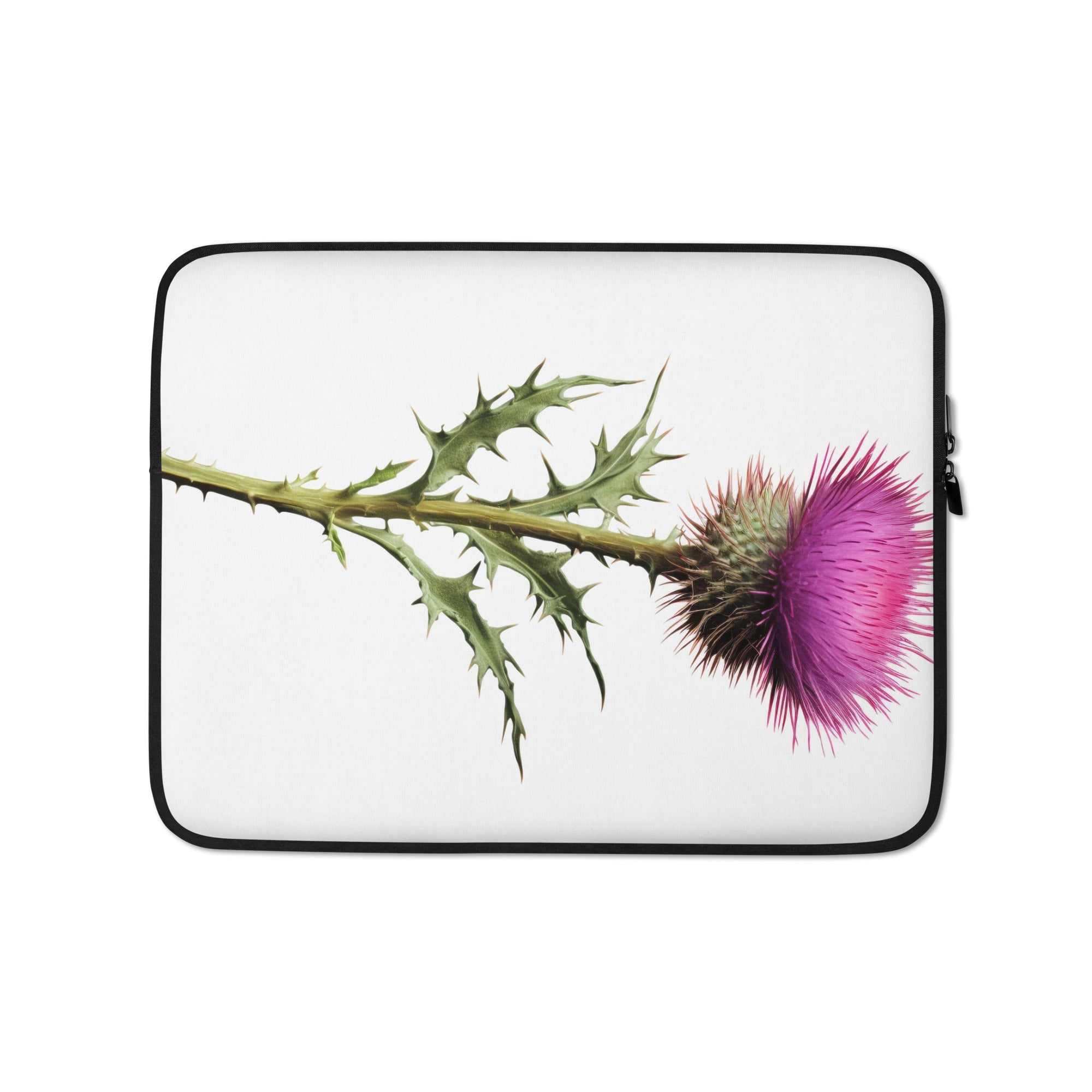 Thistle Flower Laptop Sleeve by Visual Verse - Image 2