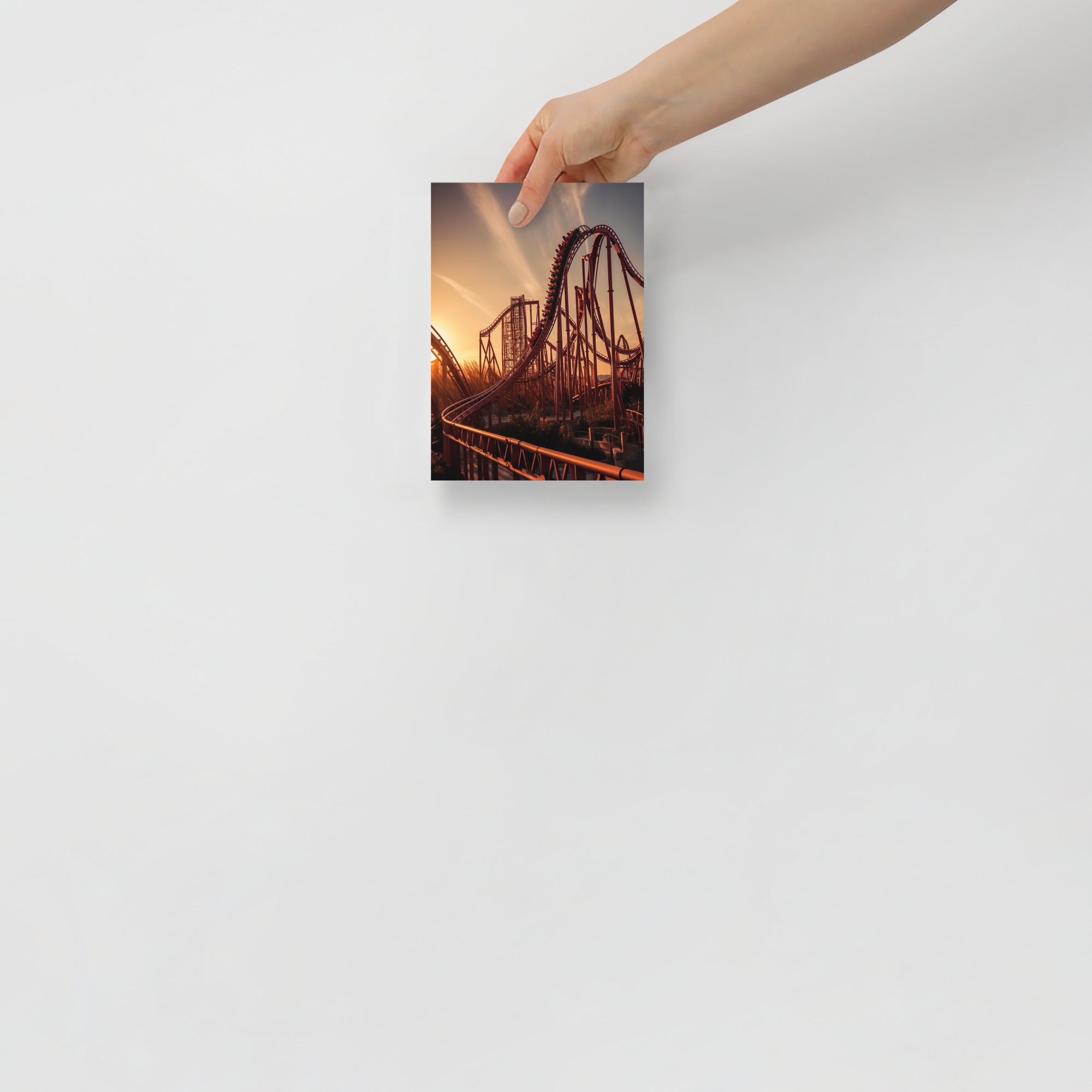 Thrilling Roller Coaster Ride Art Poster by Visual Verse - Image 8
