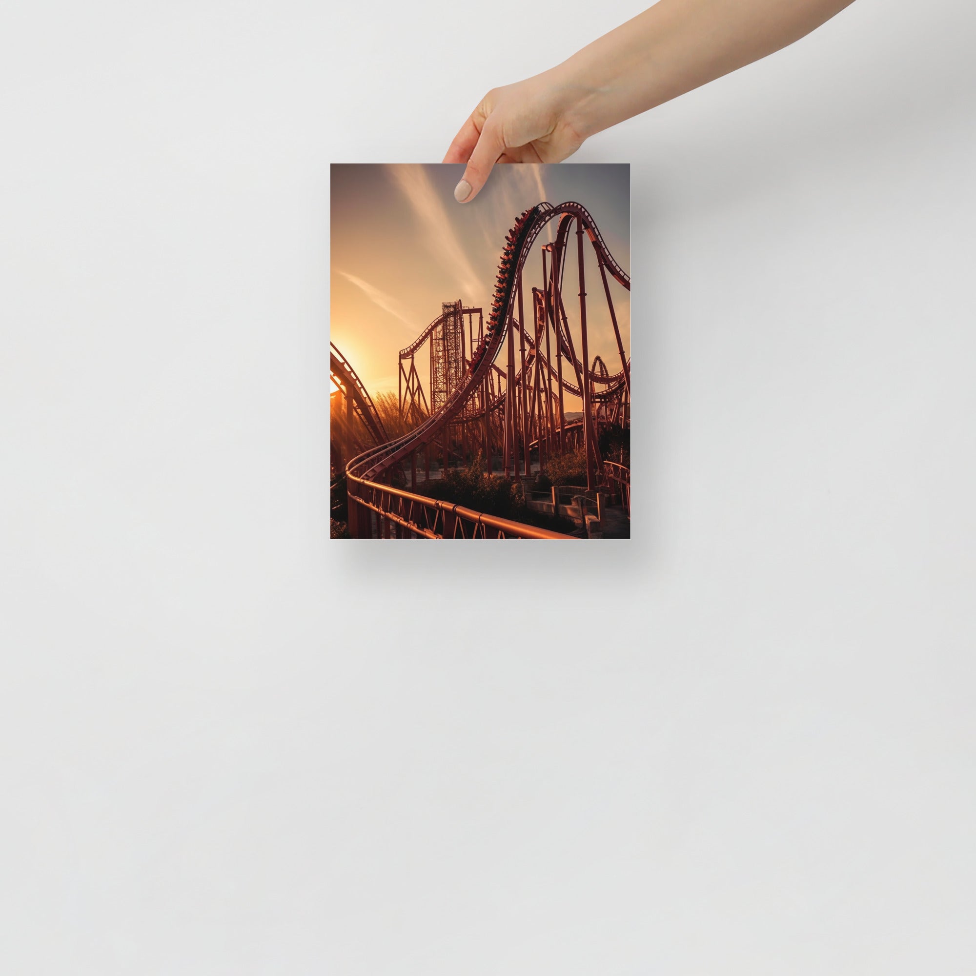 Thrilling Roller Coaster Ride Art Poster by Visual Verse - Image 9