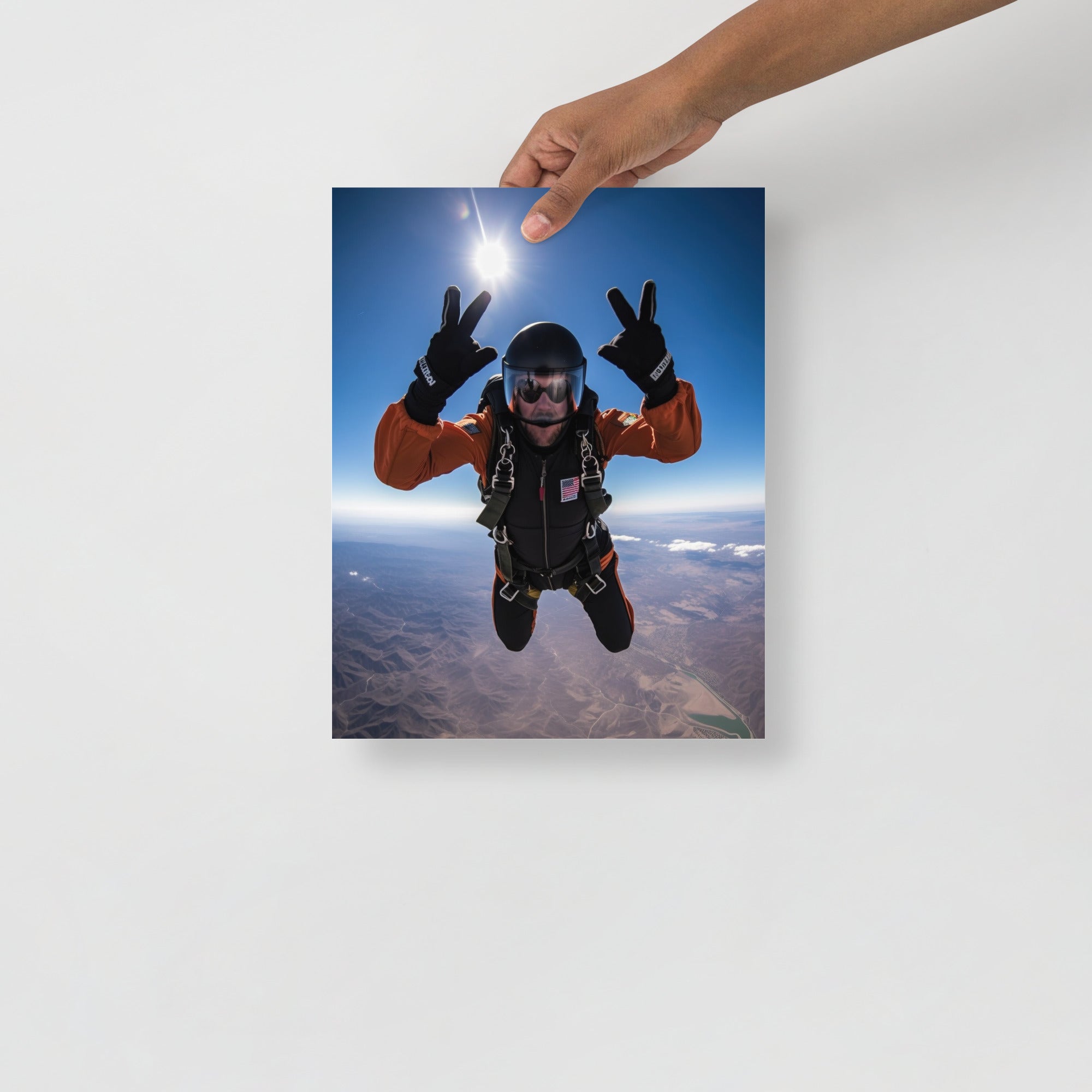 Thrilling Skydiving Adventure Art Poster by Visual Verse - Image 2