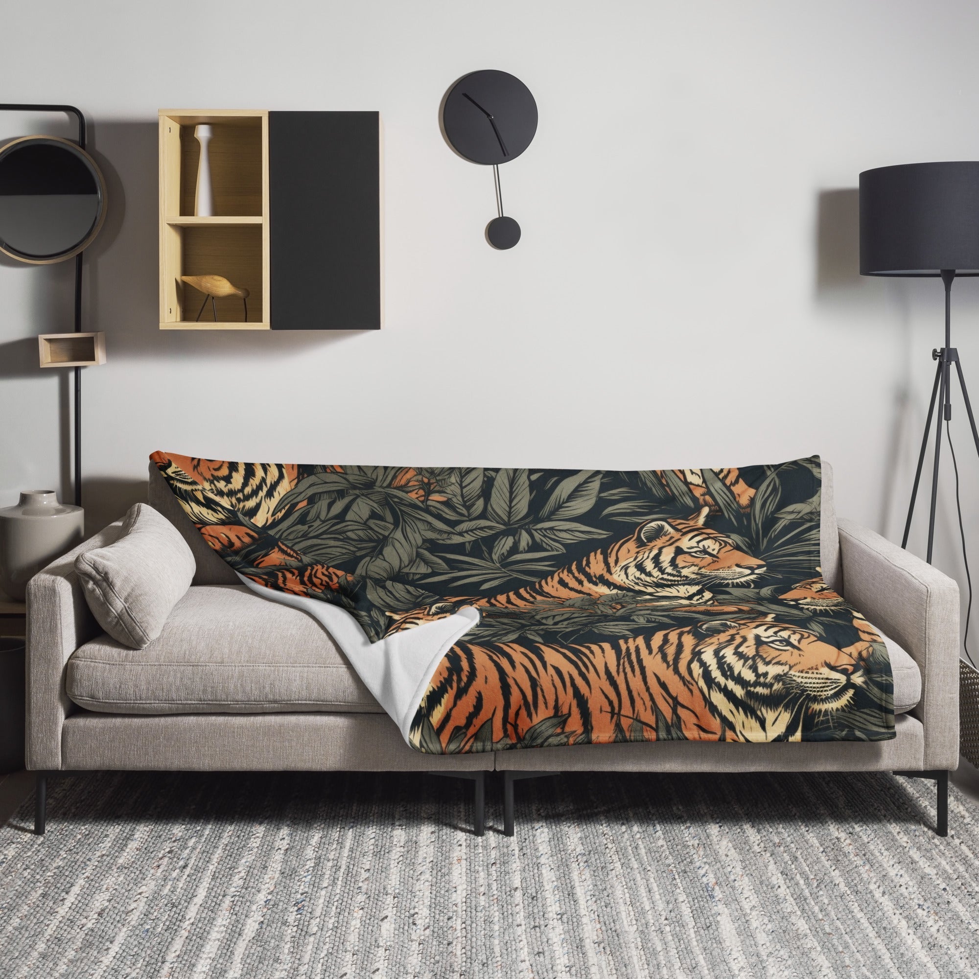 Tiger Polyester Blanket by Visual Verse - Image 1