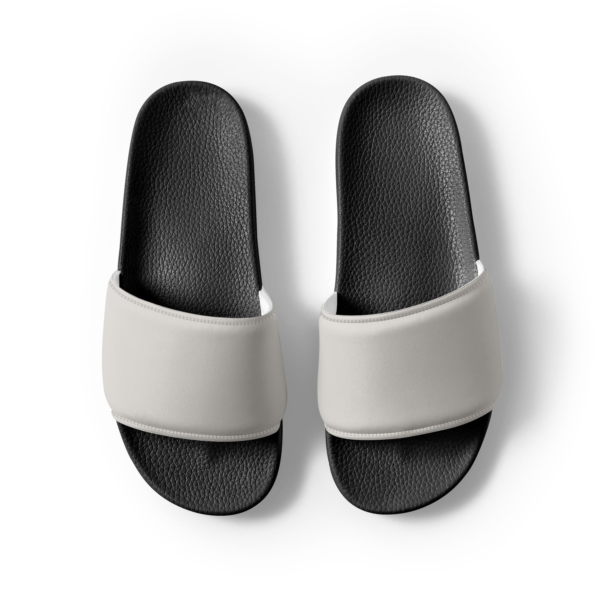 Timberwolf Color Men's Slides by Visual Verse - Image 2
