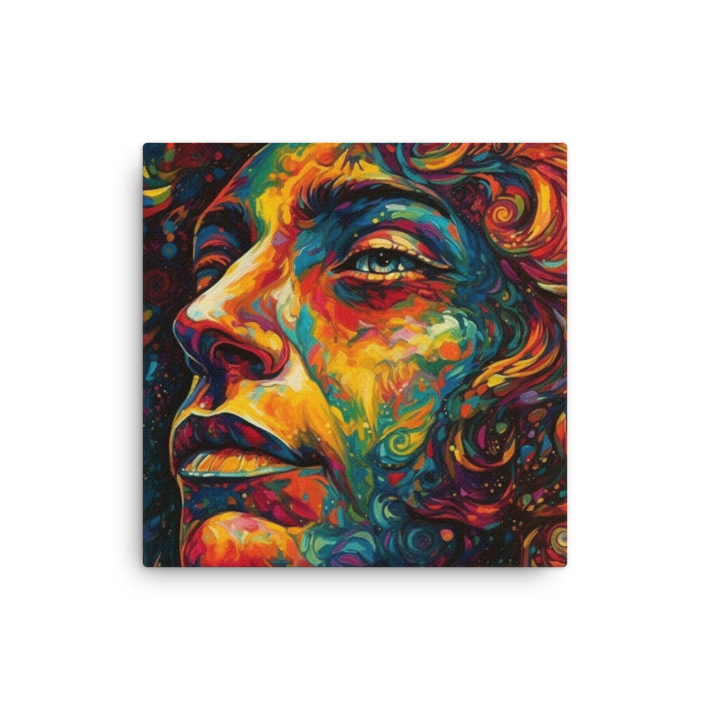 Trippy Statue Head Art Canvas by Visual Verse - Image 3