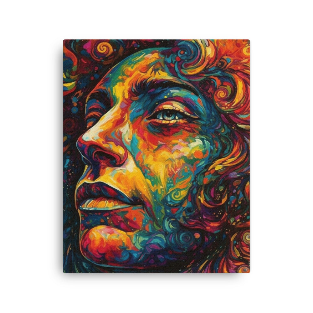 Trippy Statue Head Art Canvas by Visual Verse - Image 4