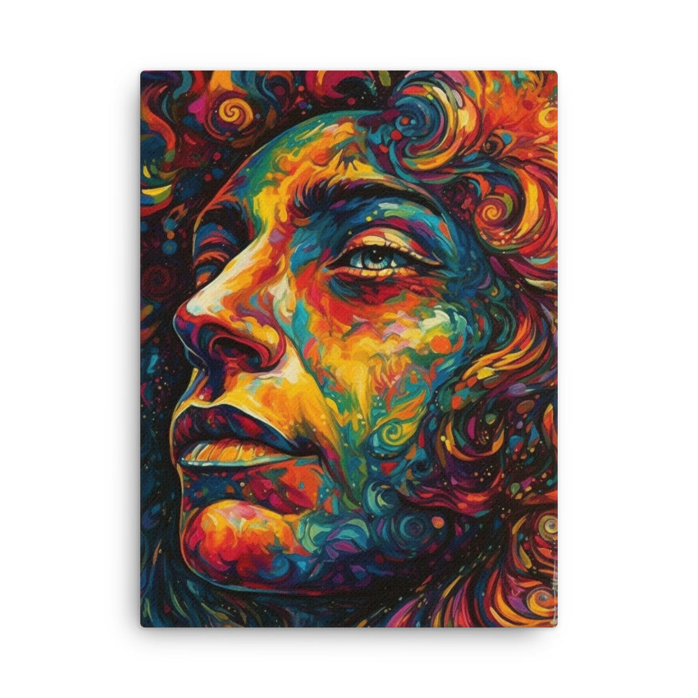 Trippy Statue Head Art Canvas by Visual Verse - Image 5