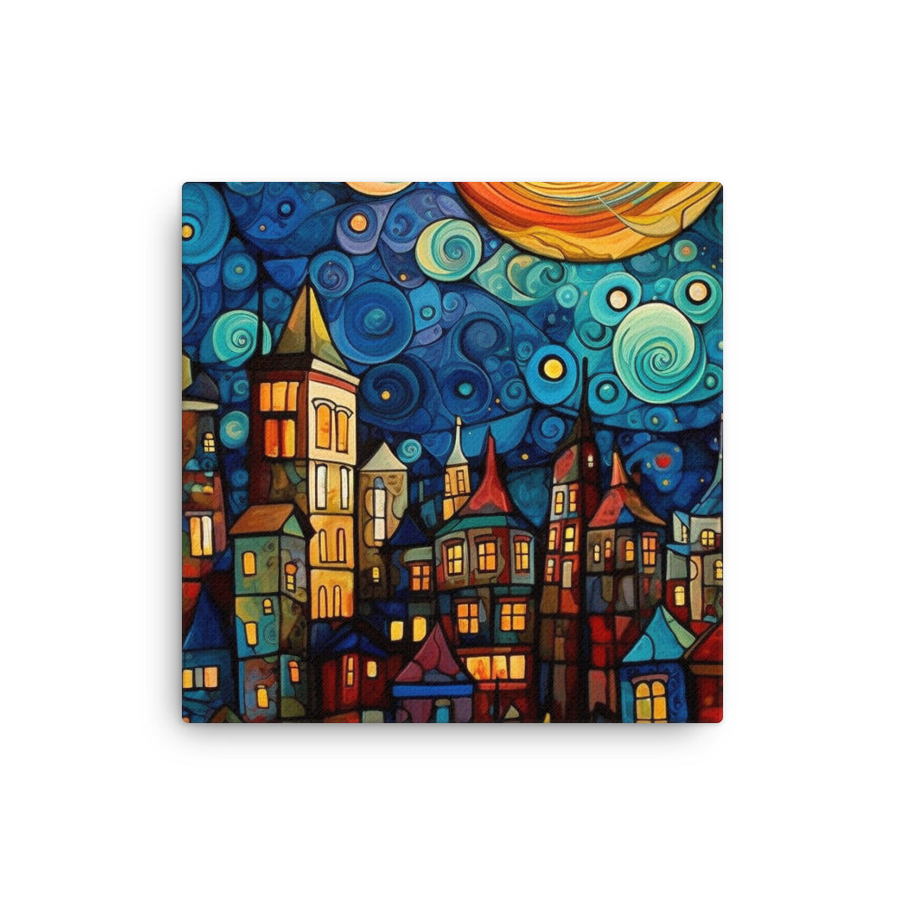 Trippy Surreal Cityscape Canvas Print by Visual Verse - Image 1