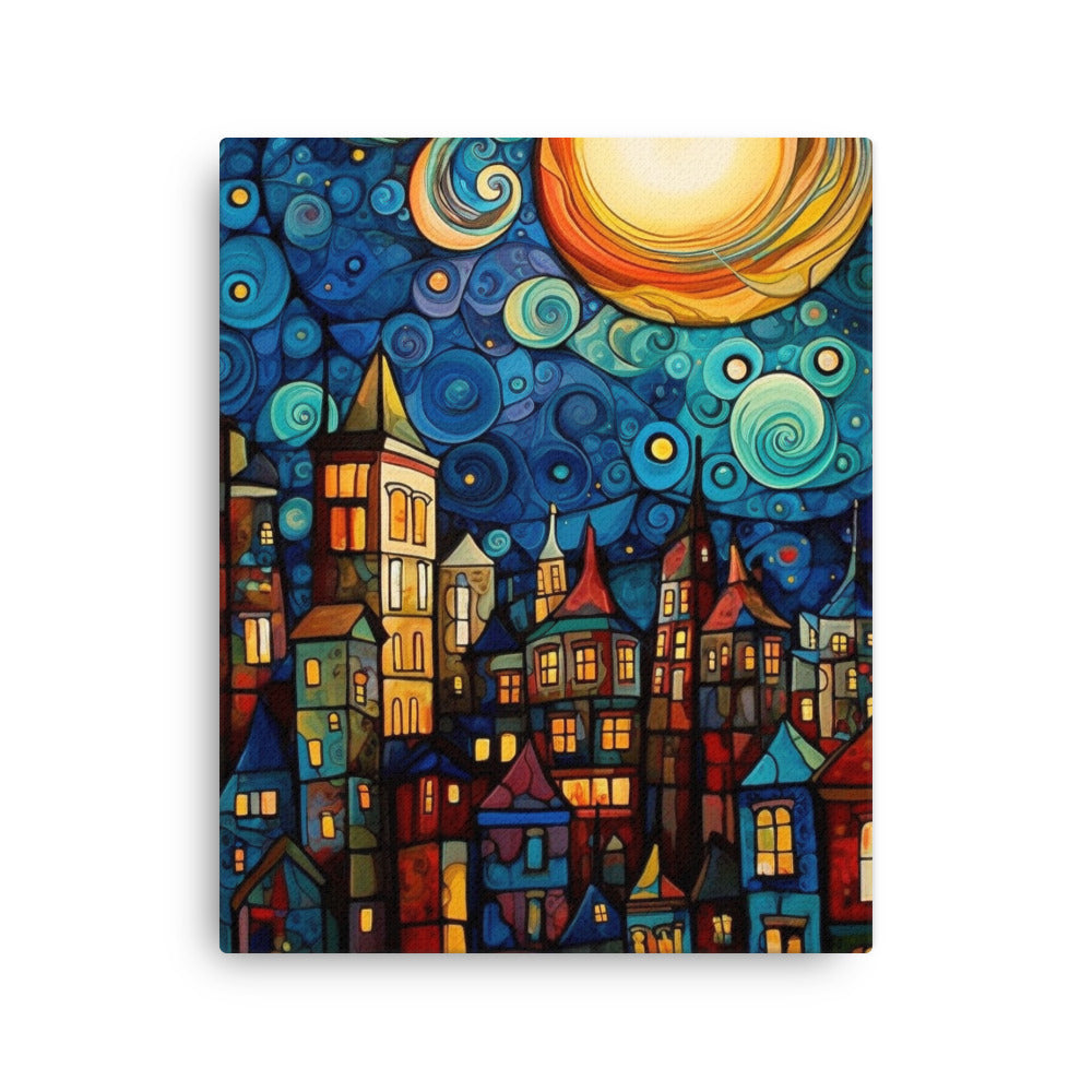 Trippy Surreal Cityscape Canvas Print by Visual Verse - Image 4