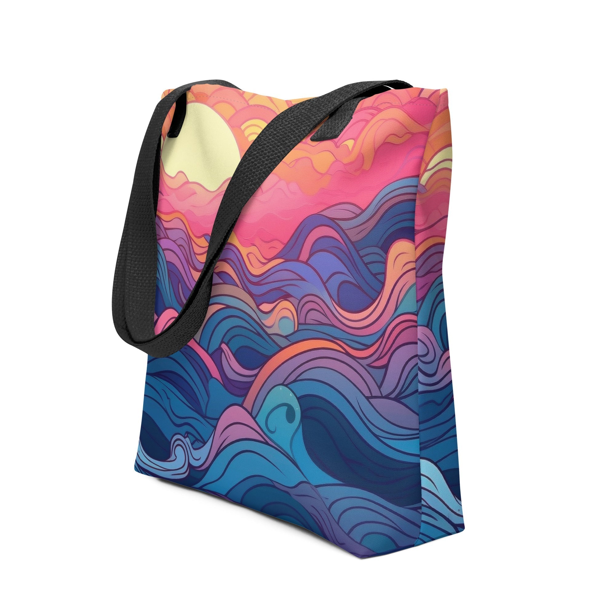 Trippy Tote Bag - Digital Print by Visual Verse - Image 1