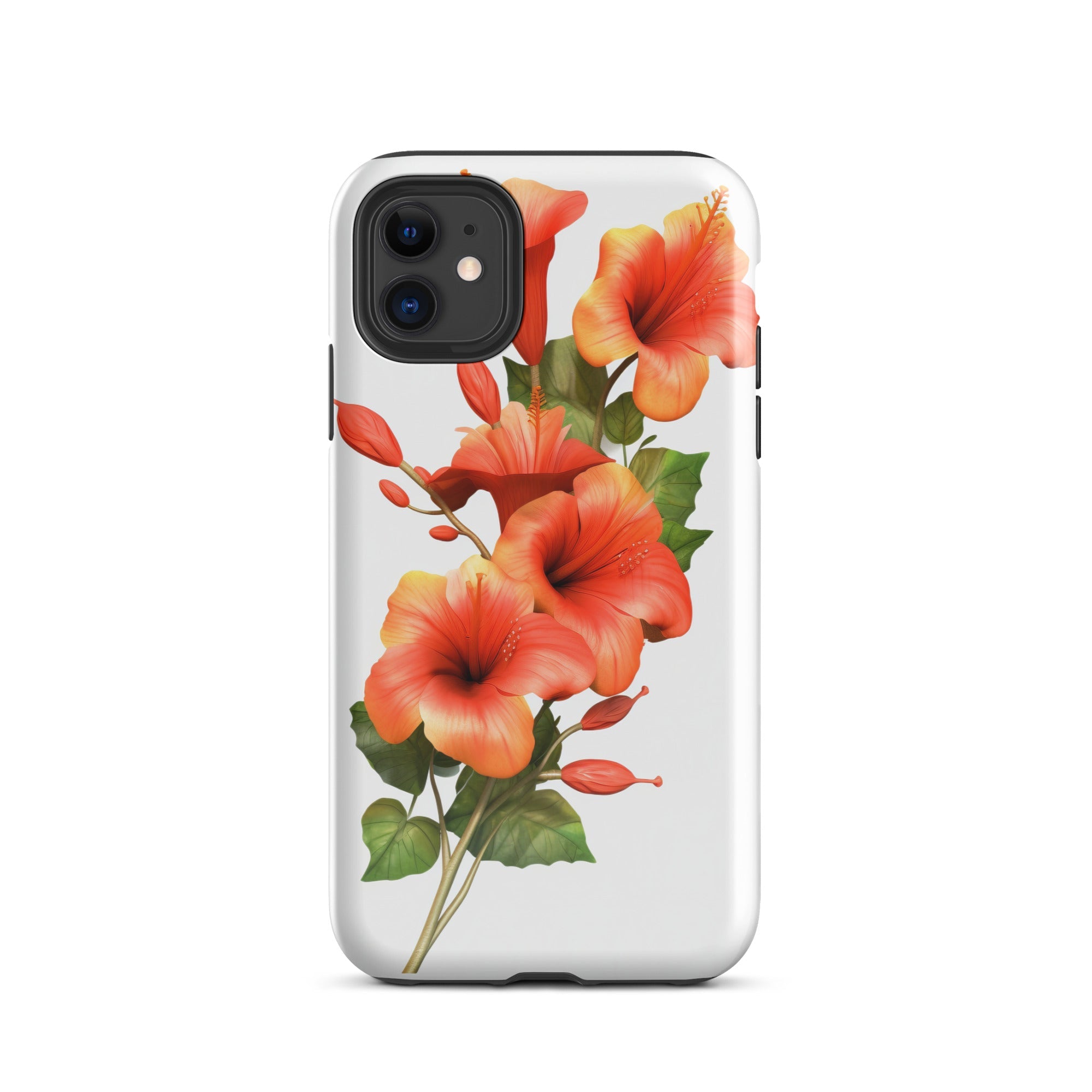 Trumpet Vine Flower iPhone Case by Visual Verse - Image 1