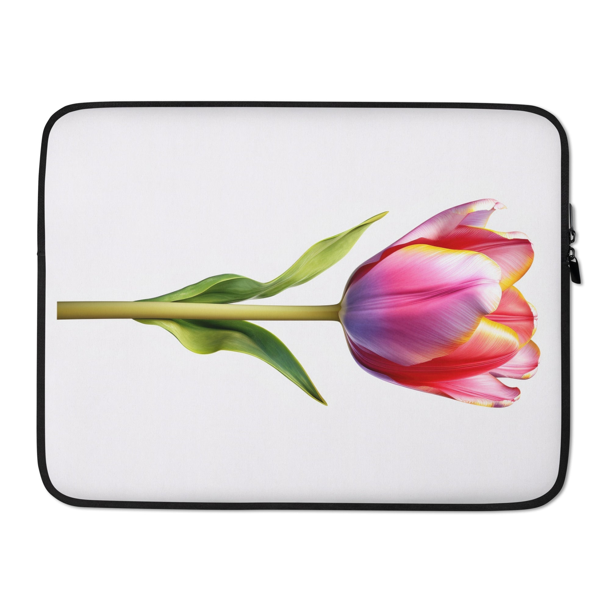 Tulip Flower Laptop Sleeve by Visual Verse - Image 1
