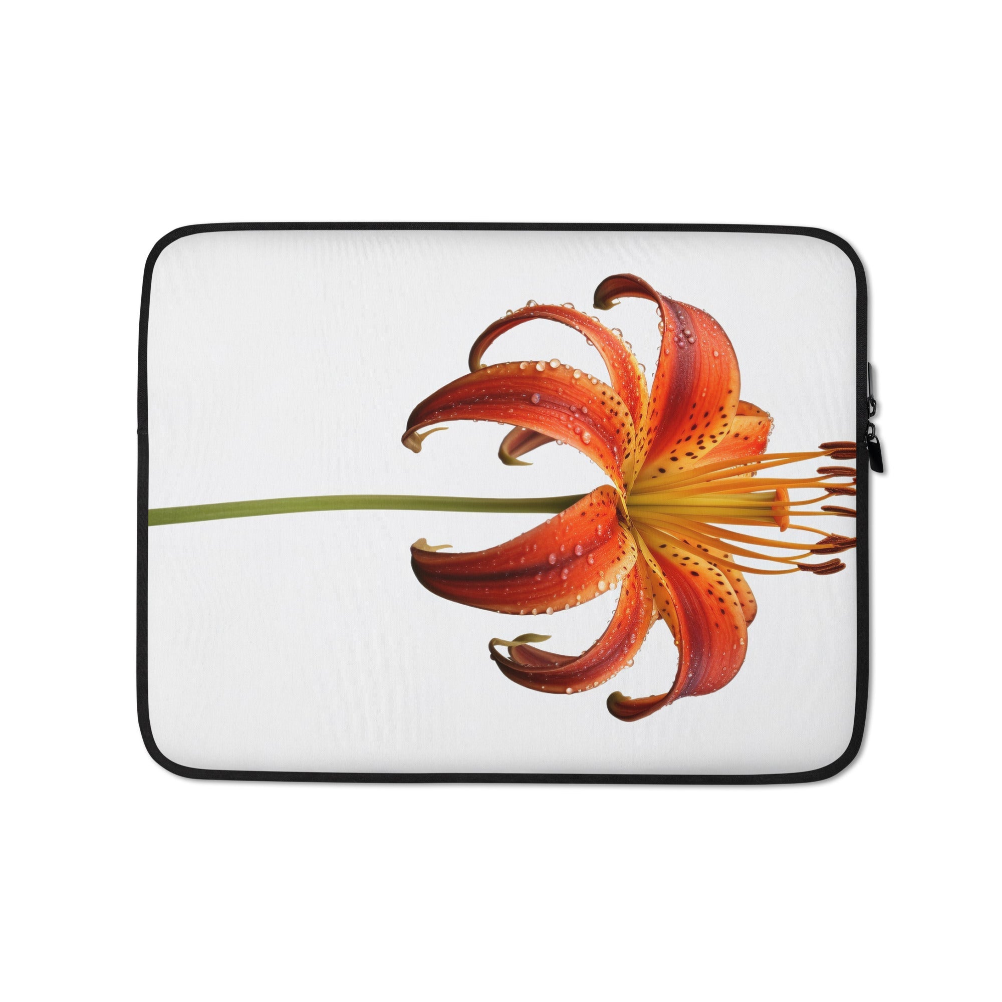 Turks Cap Lily Flower Laptop Sleeve by Visual Verse - Image 2