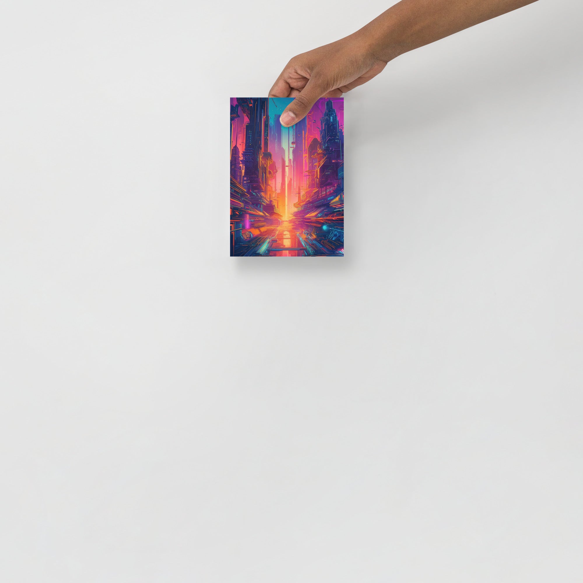 Vibrant Futuristic Psychedelic Abstract Art Poster by Visual Verse - Image 8