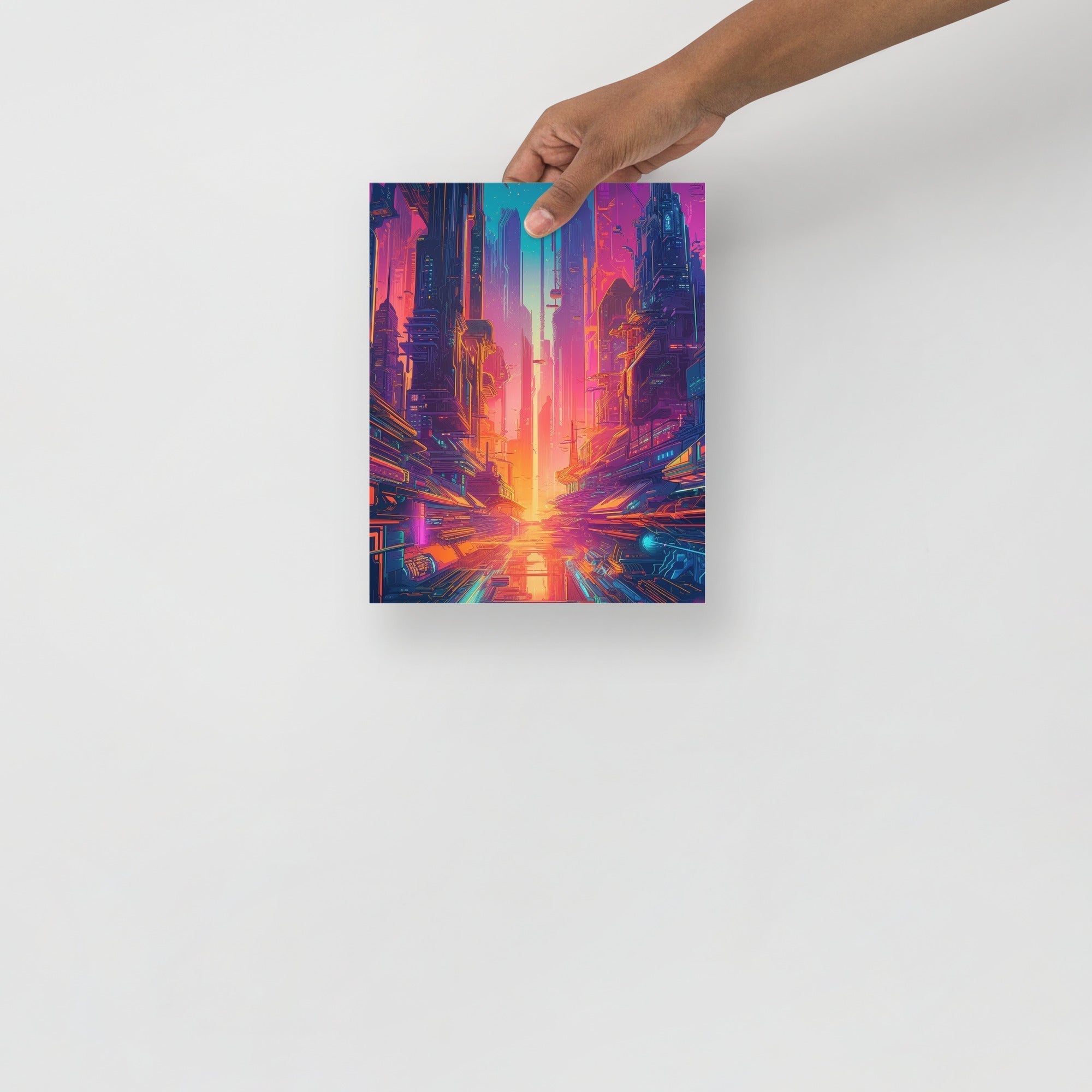 Vibrant Futuristic Psychedelic Abstract Art Poster by Visual Verse - Image 9