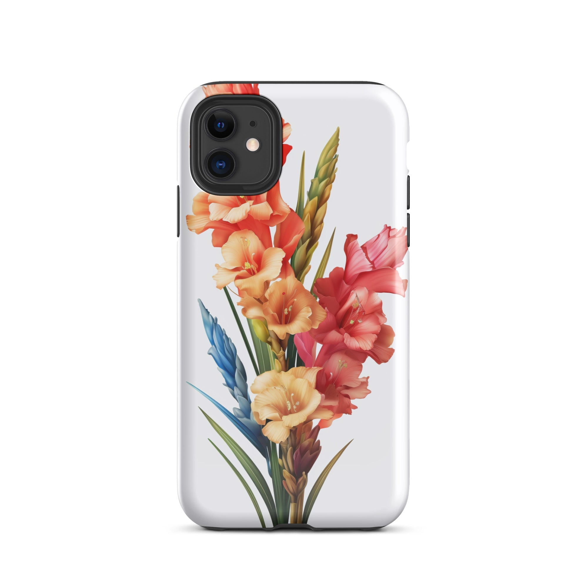 Vibrant Gladiolus Flower iPhone Case by Visual Verse - Image 1