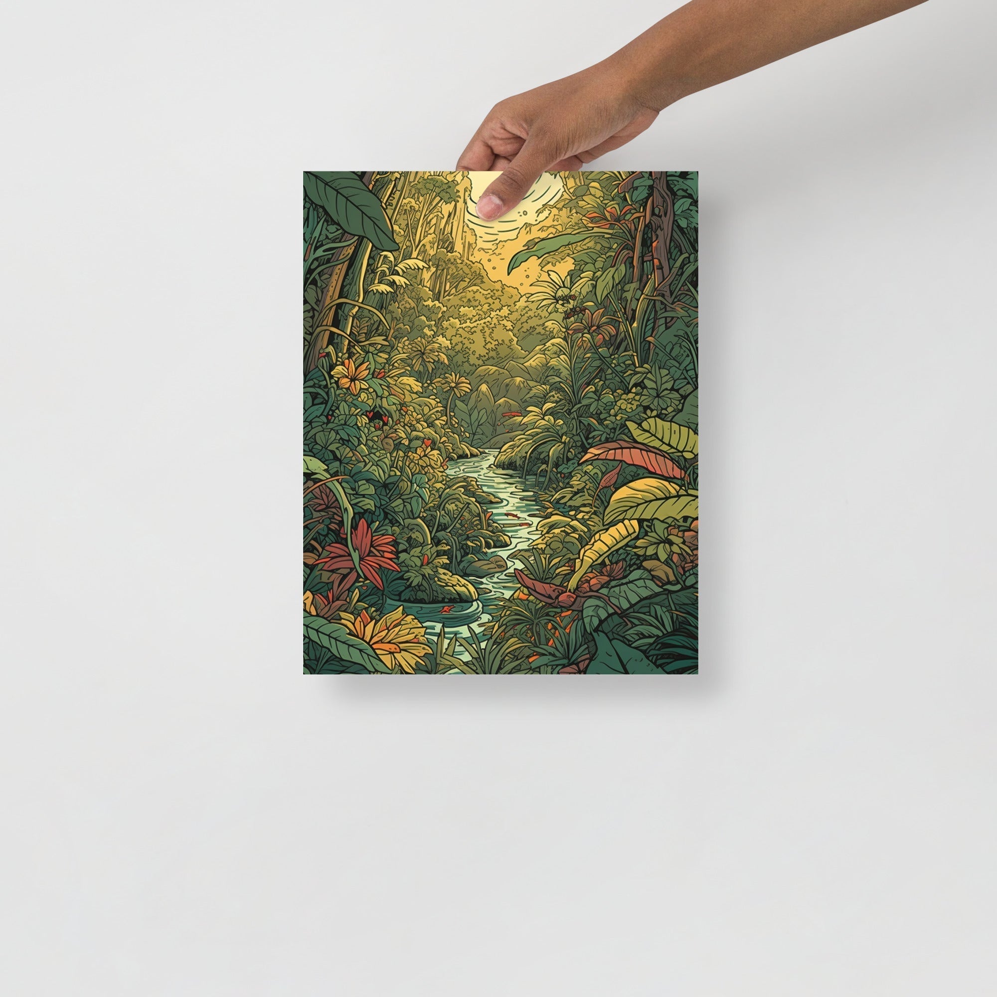 Vibrant Jungle Adventure Art Poster by Visual Verse - Image 2