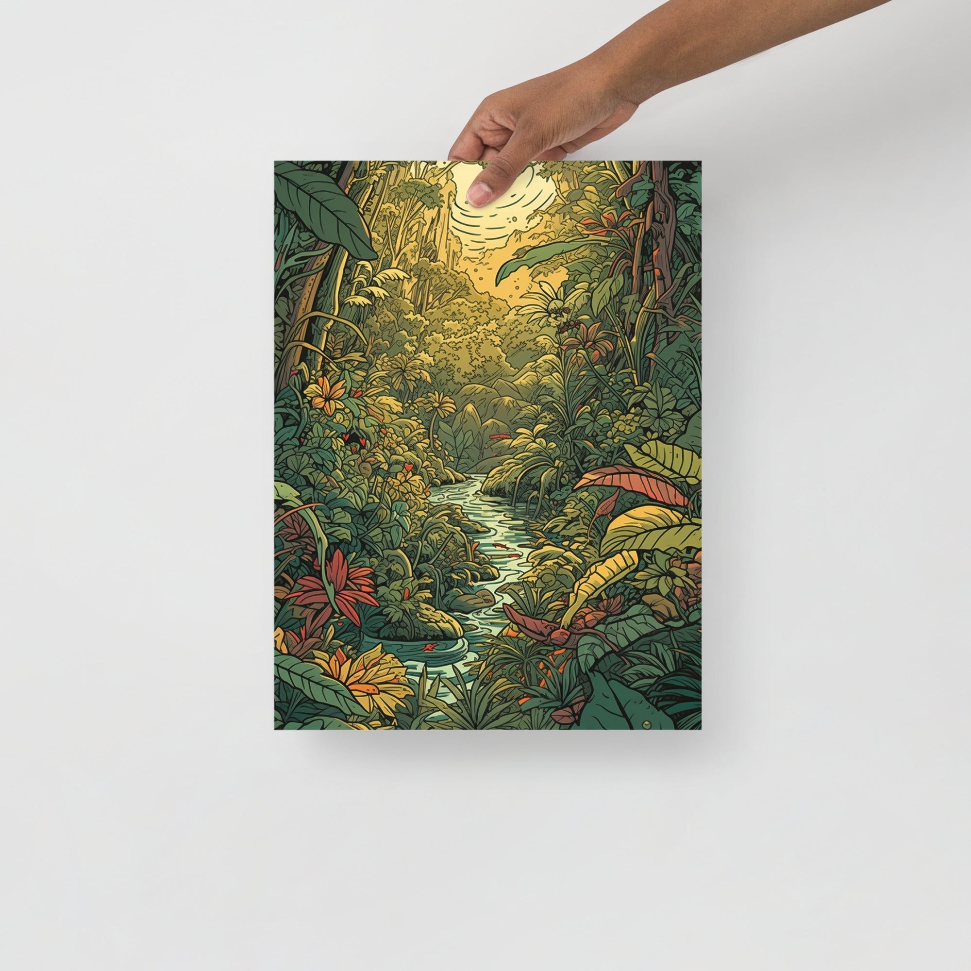 Vibrant Jungle Adventure Art Poster by Visual Verse - Image 3