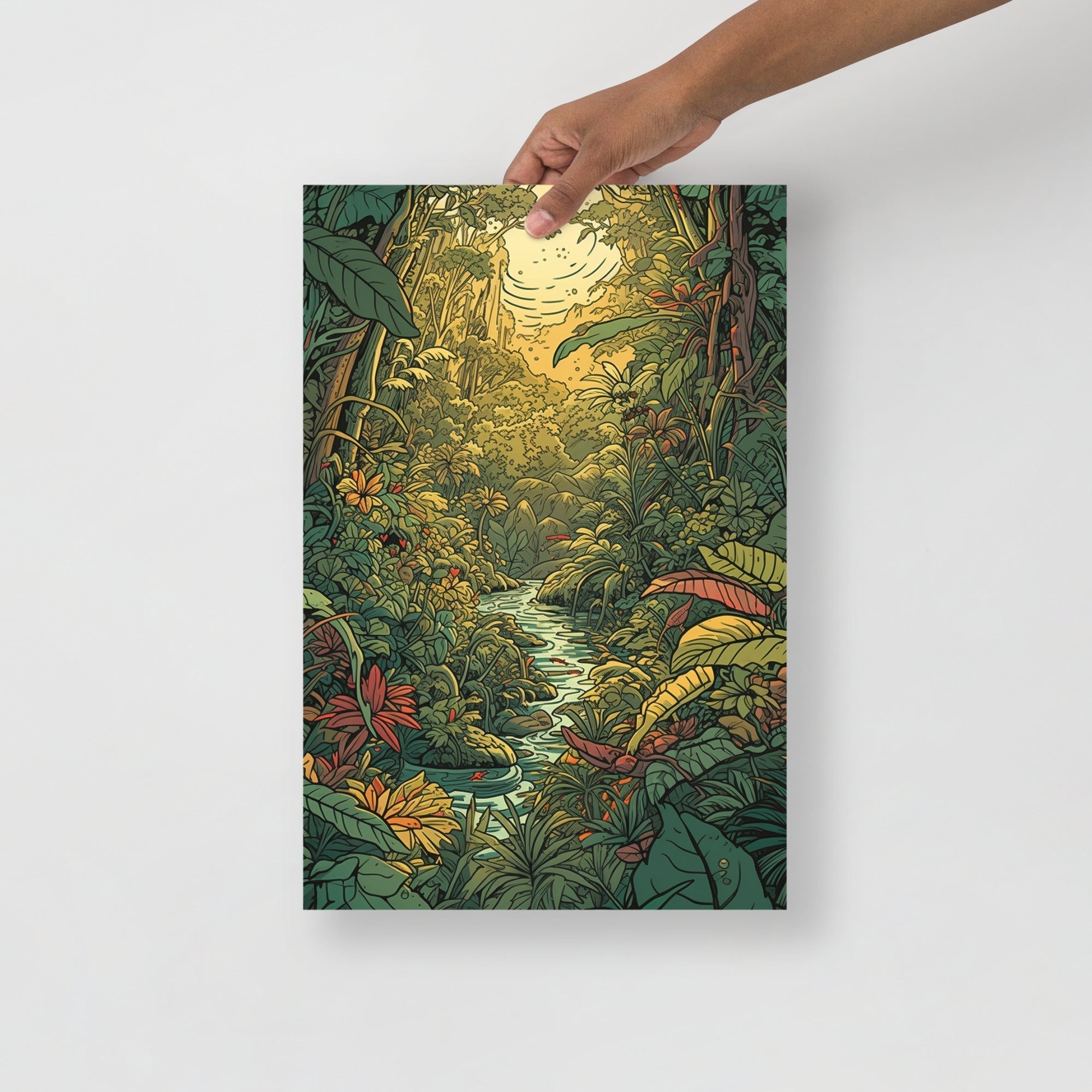 Vibrant Jungle Adventure Art Poster by Visual Verse - Image 4