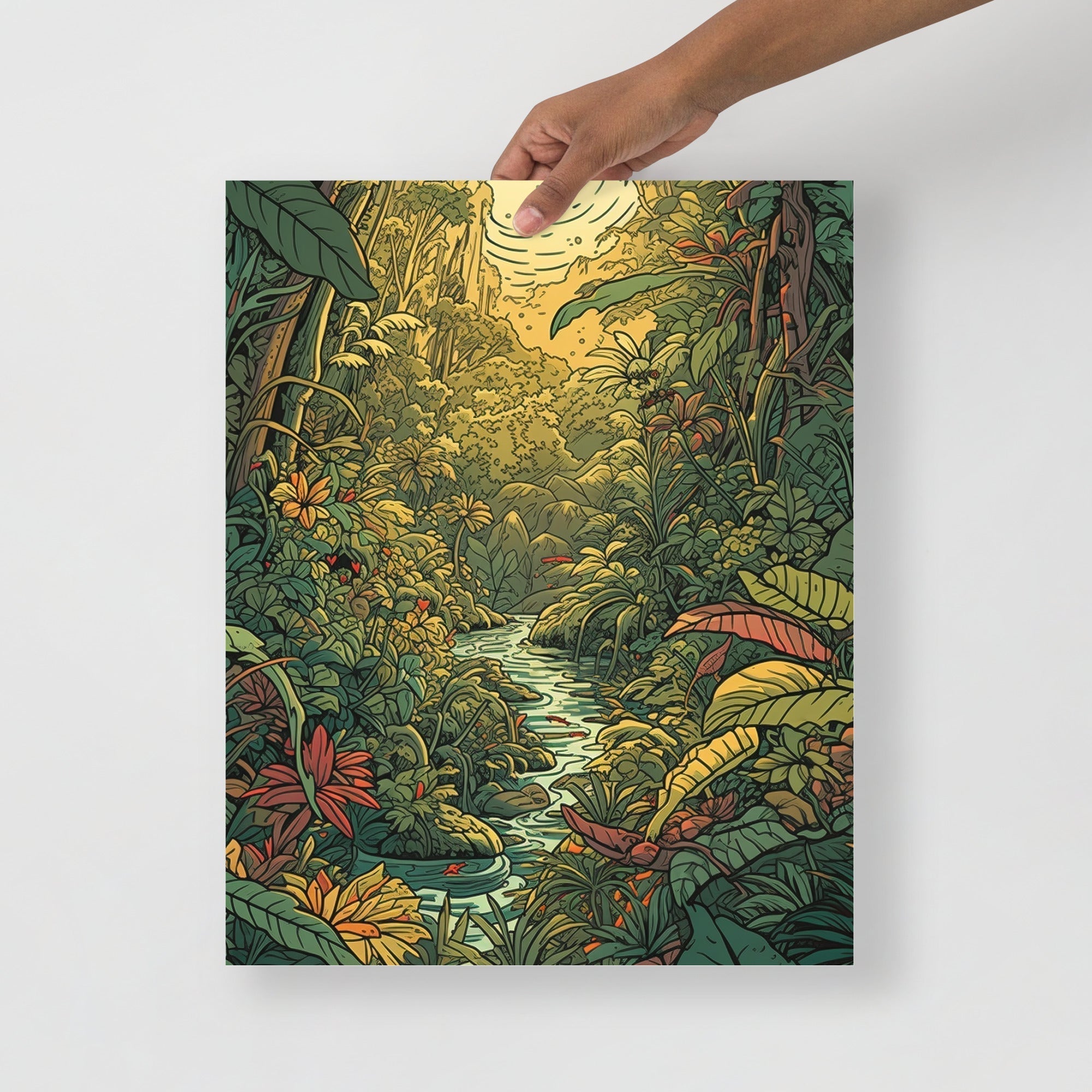 Vibrant Jungle Adventure Art Poster by Visual Verse - Image 5