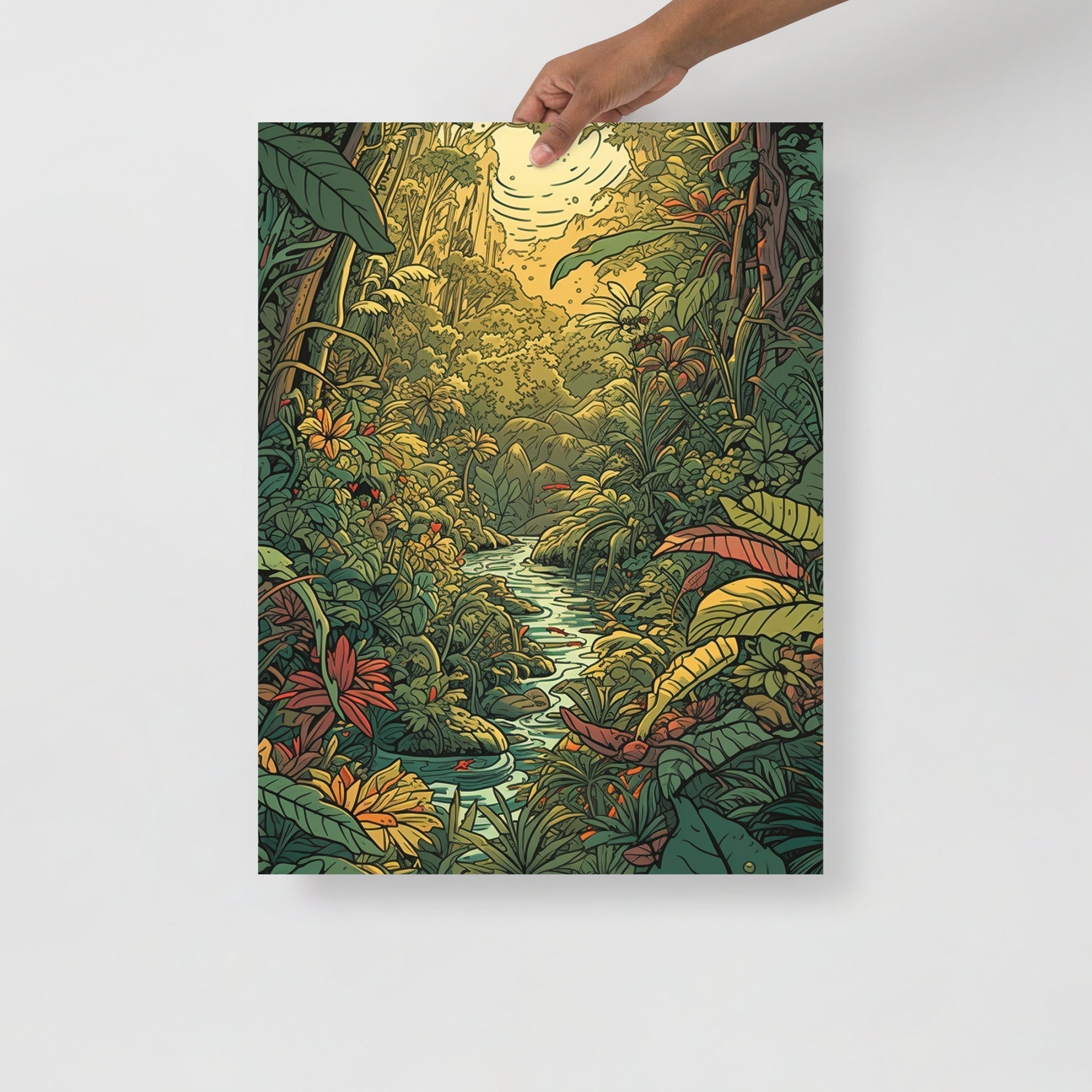 Vibrant Jungle Adventure Art Poster by Visual Verse - Image 6
