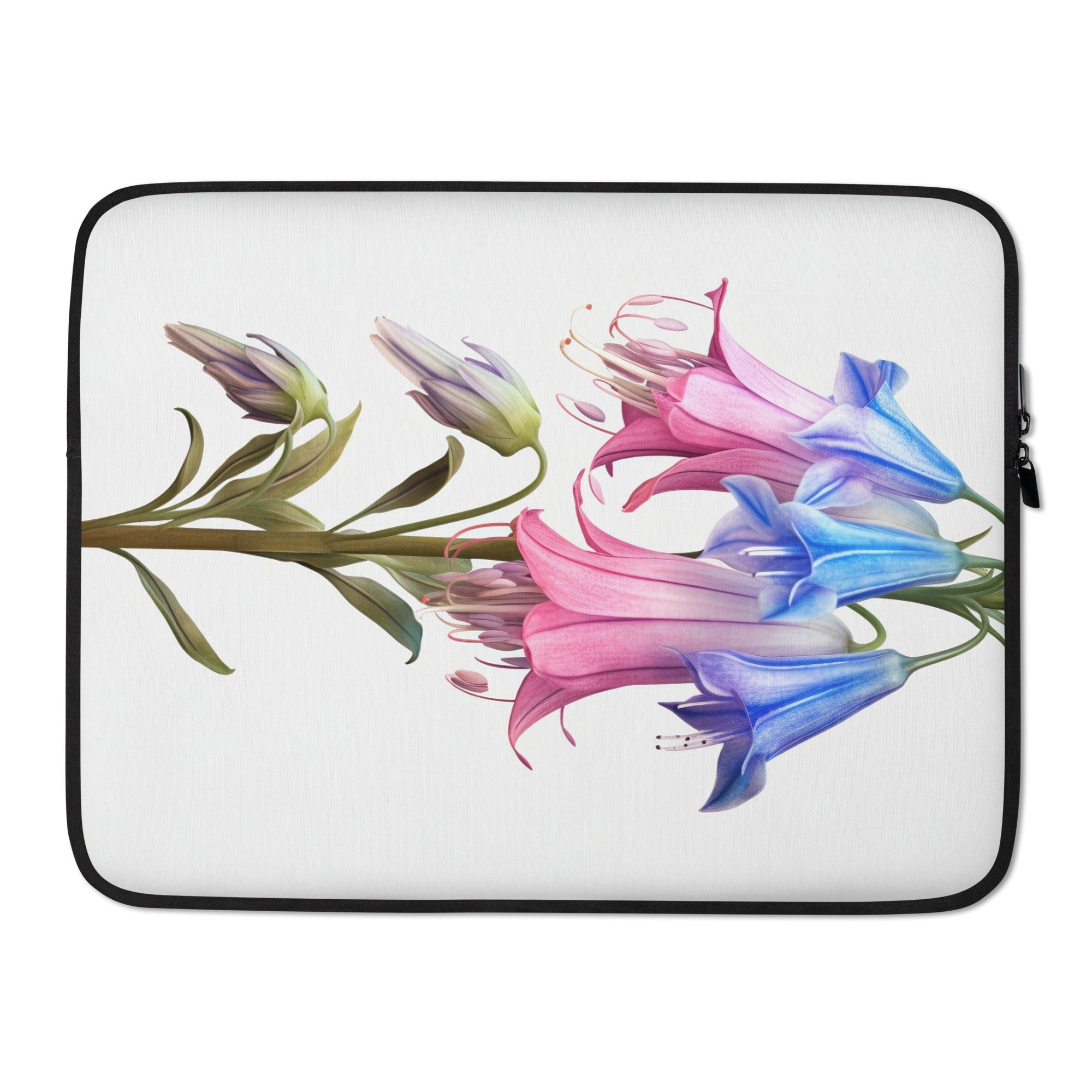 Virginia Bluebell Flower Laptop Sleeve by Visual Verse - Image 1