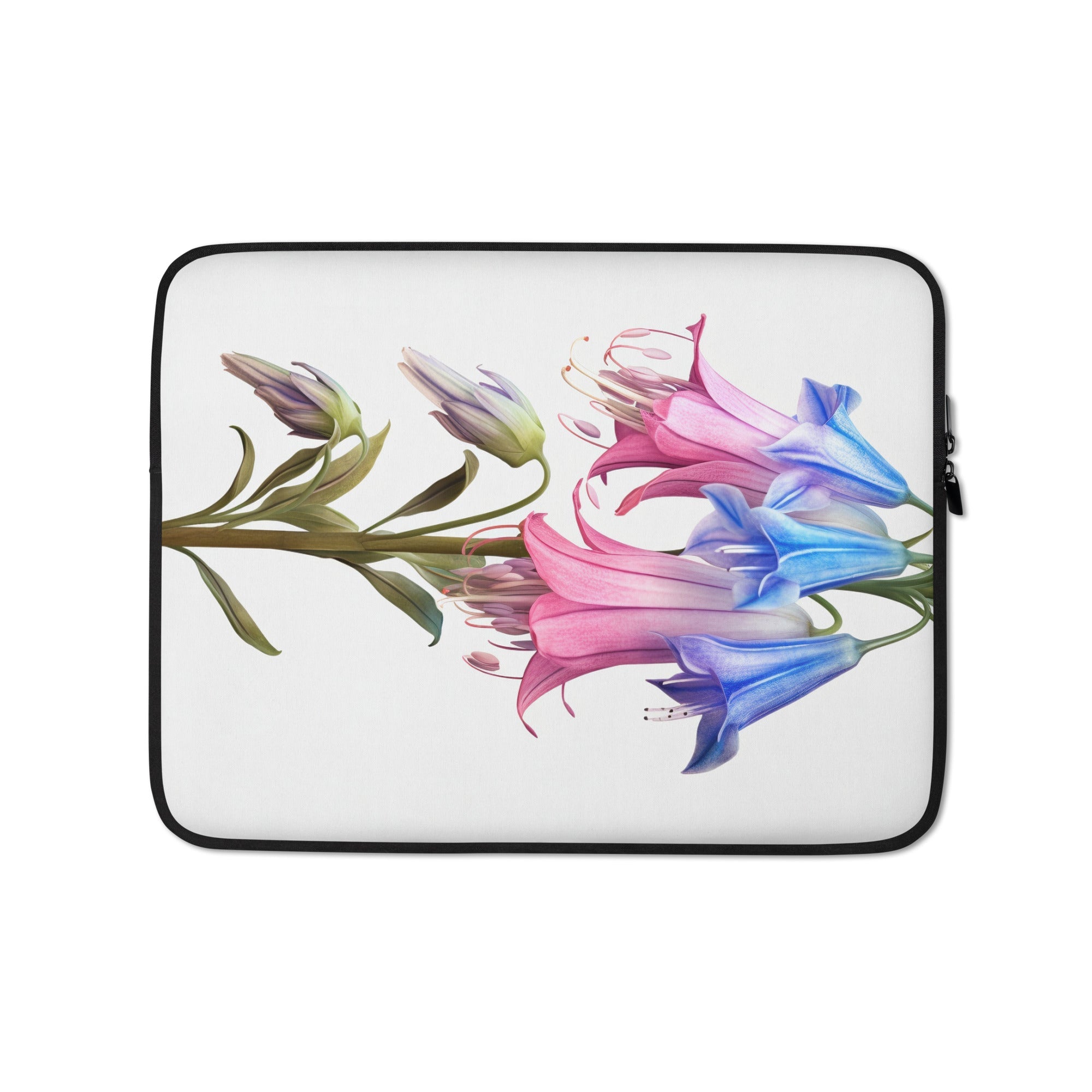 Virginia Bluebell Flower Laptop Sleeve by Visual Verse - Image 2