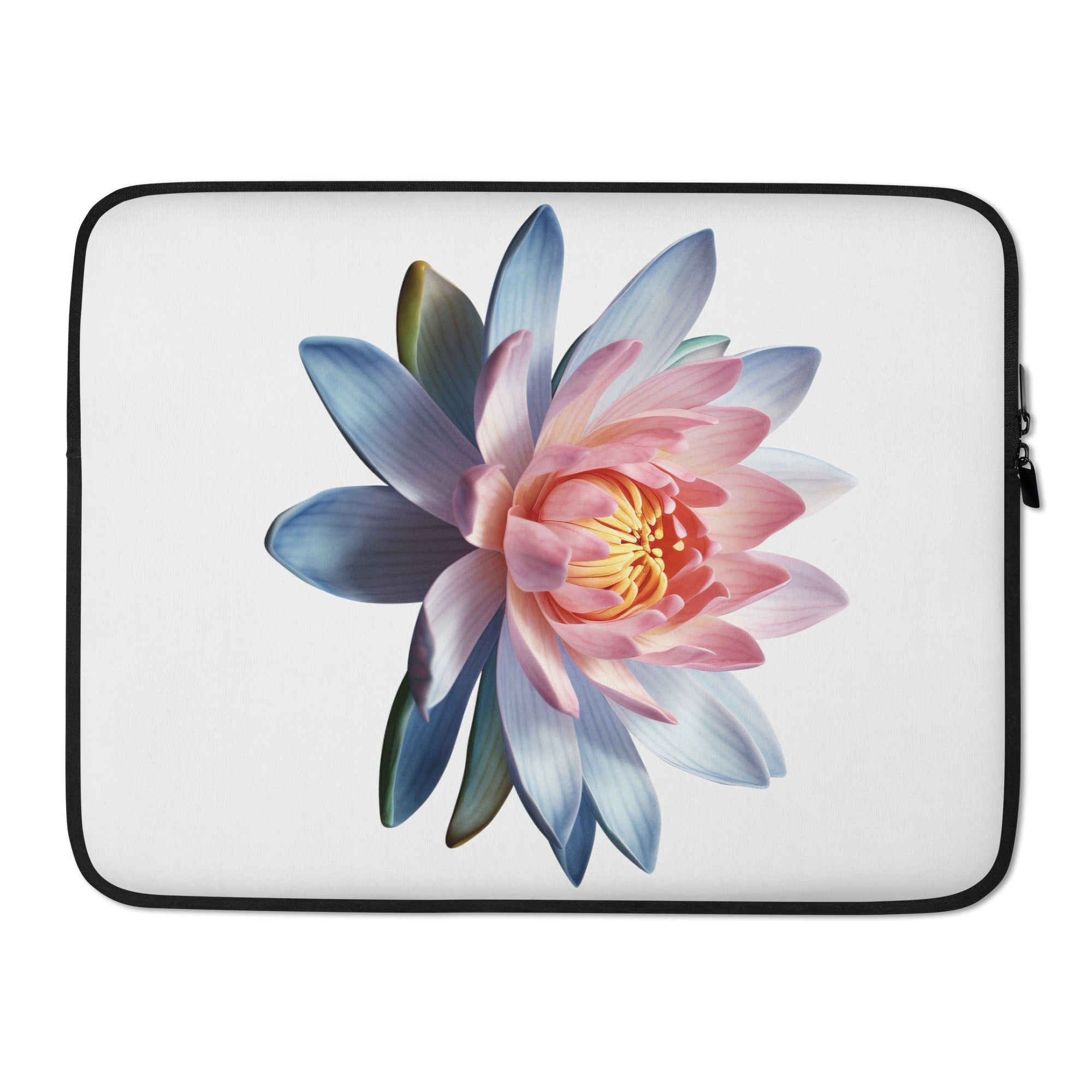 Water Lily Flower Laptop Sleeve by Visual Verse - Image 1