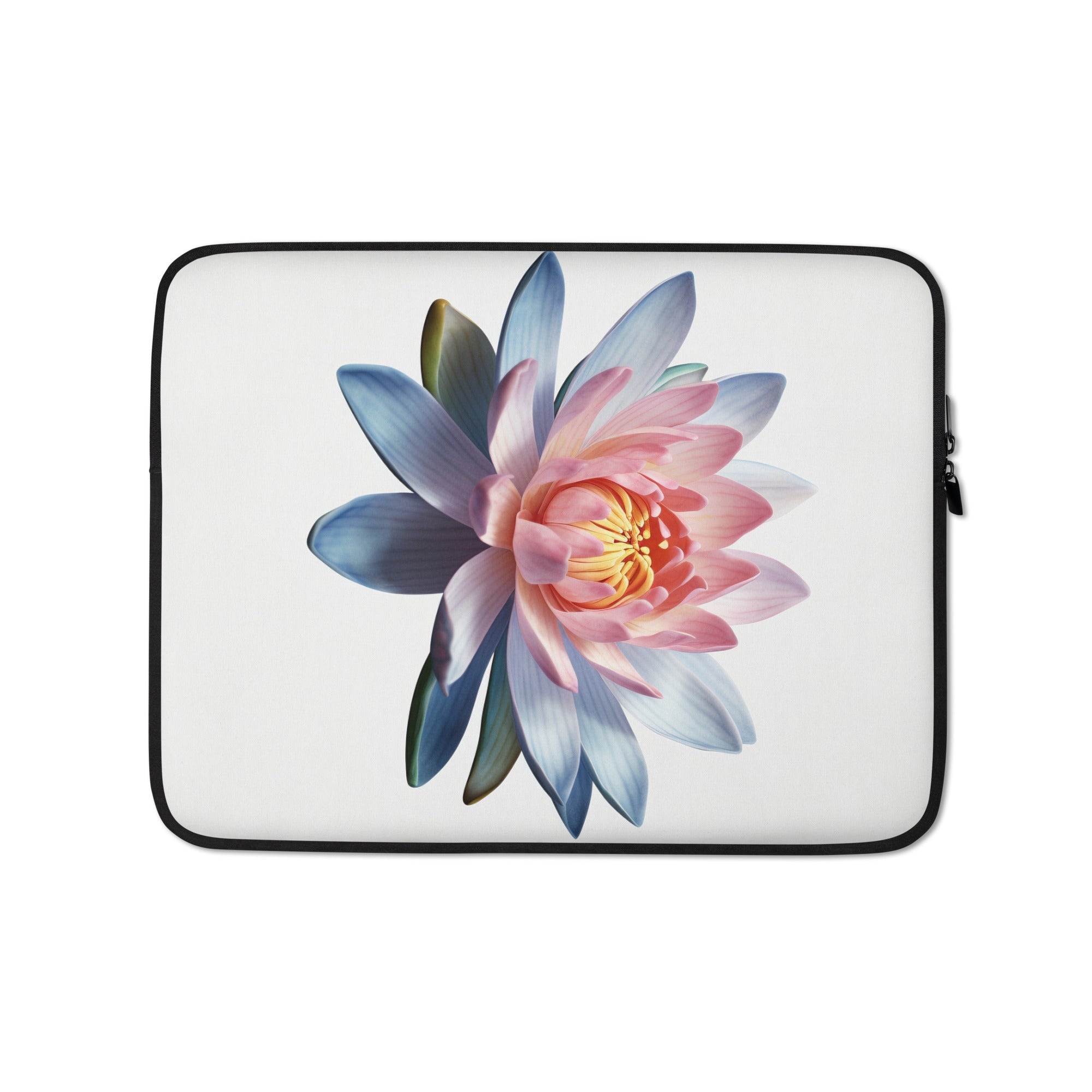 Water Lily Flower Laptop Sleeve by Visual Verse - Image 2