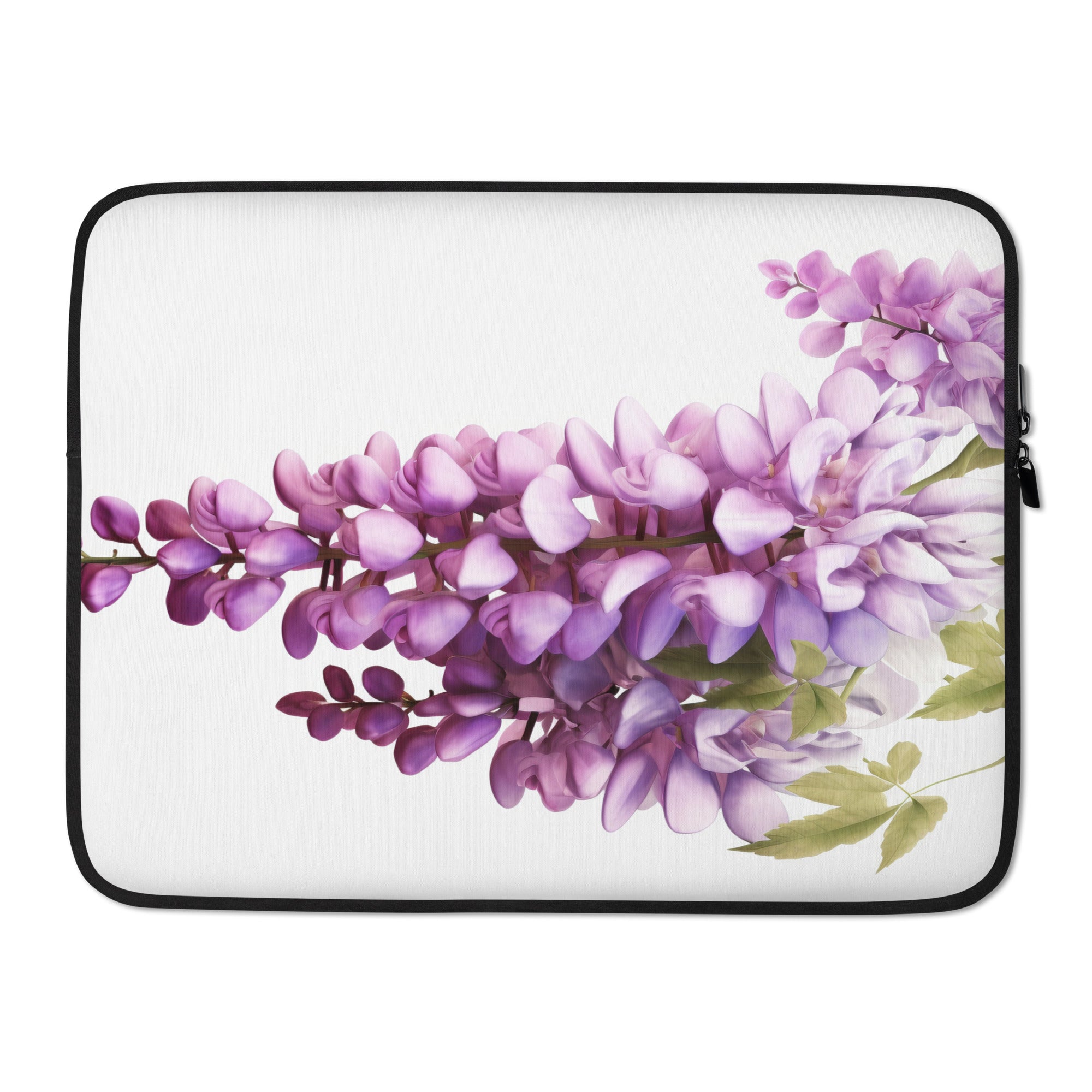 Wisteria Flower Laptop Sleeve by Visual Verse - Image 1