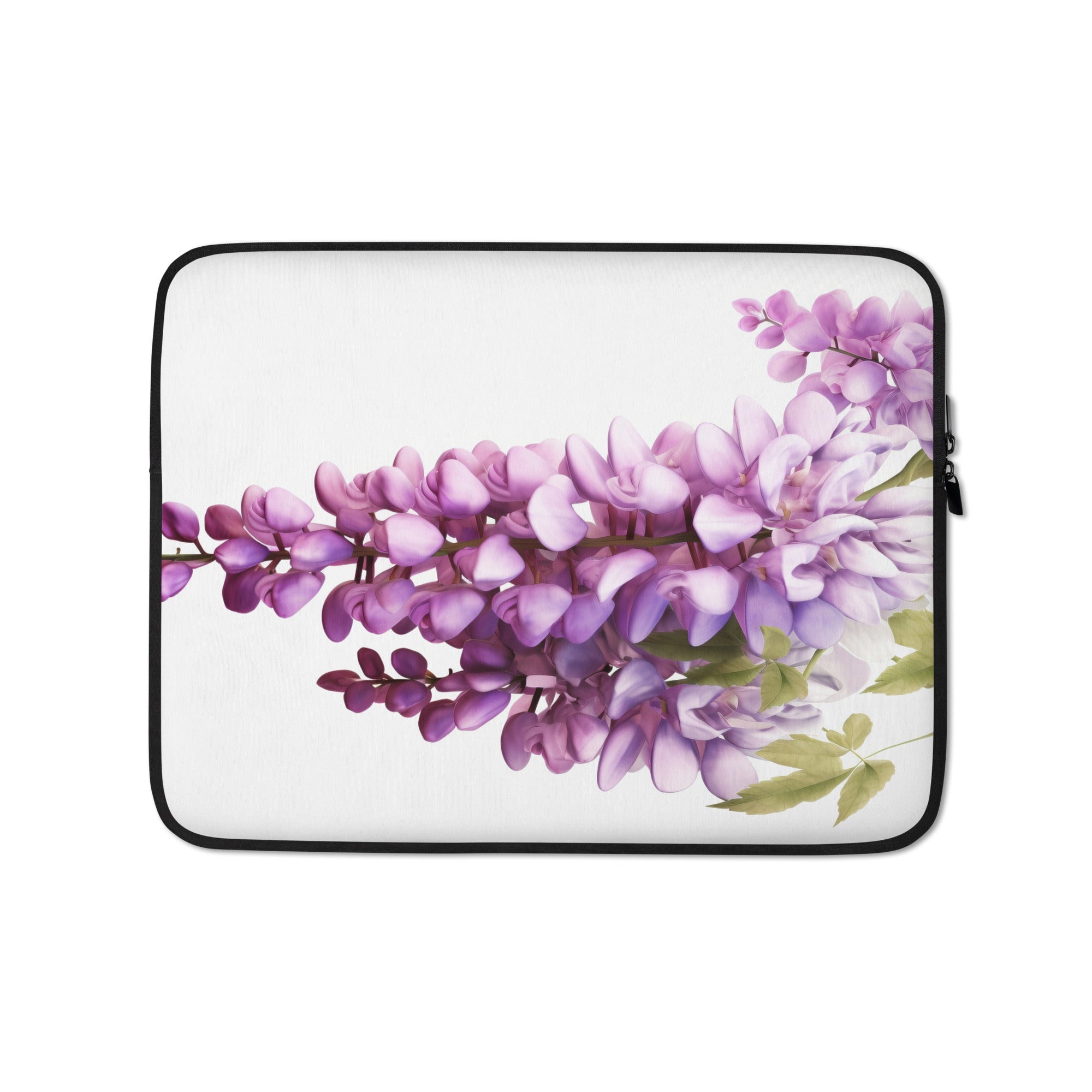 Wisteria Flower Laptop Sleeve by Visual Verse - Image 2