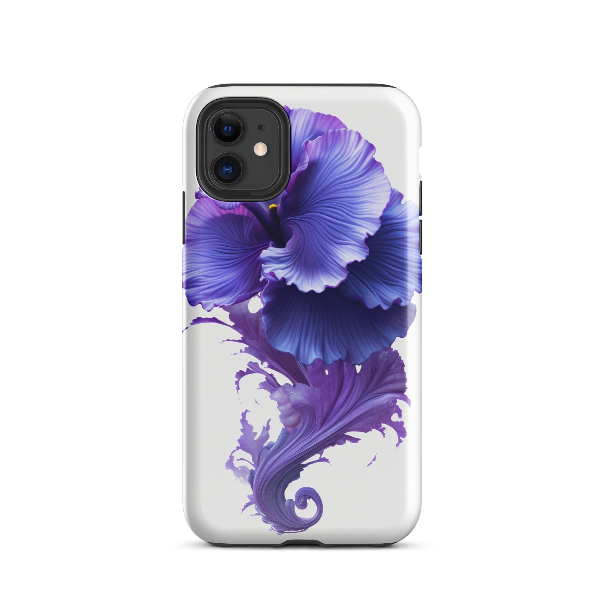 Woolly Bluecurls Flower iPhone Case by Visual Verse - Image 1