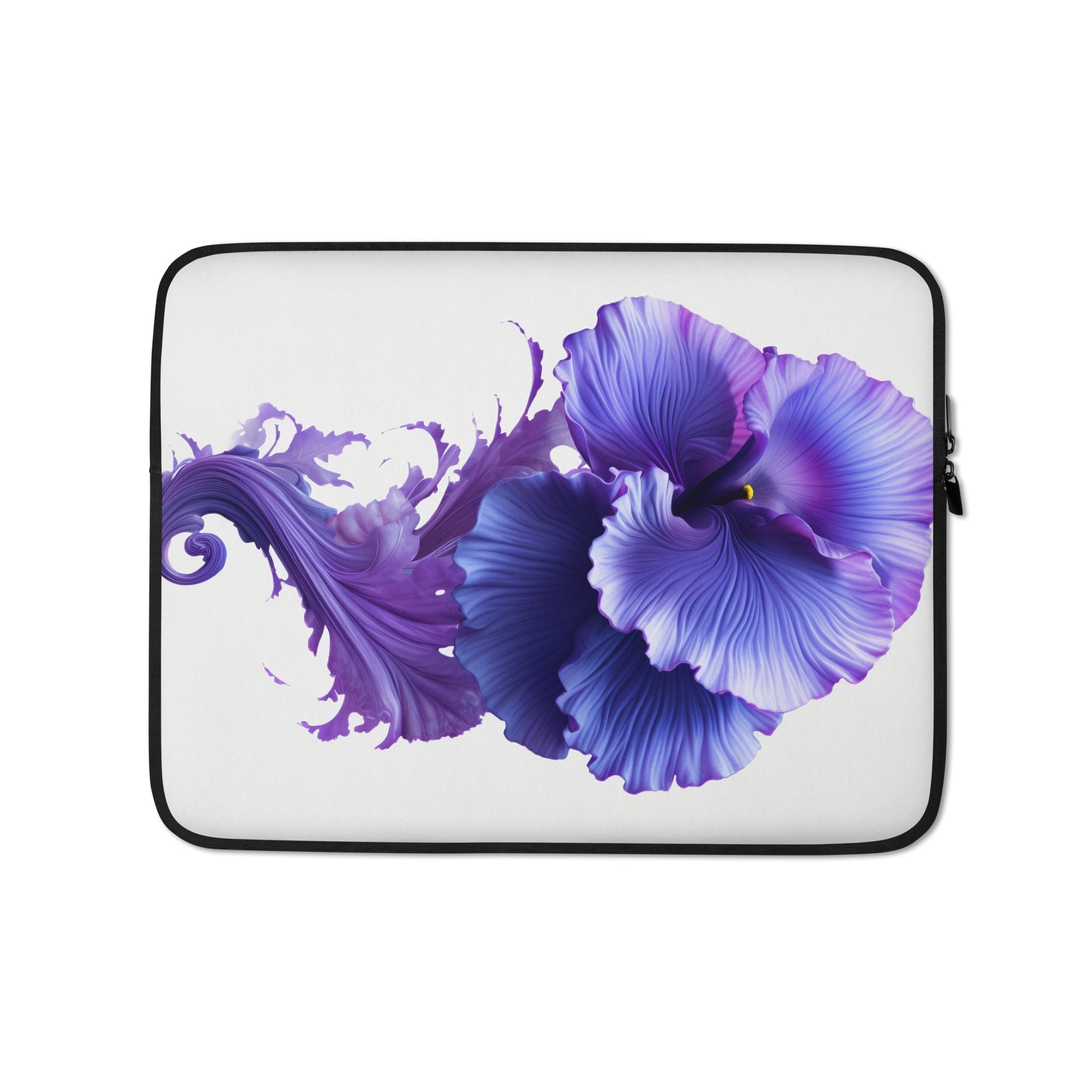 Woolly Bluecurls Flower Laptop Sleeve by Visual Verse - Image 2