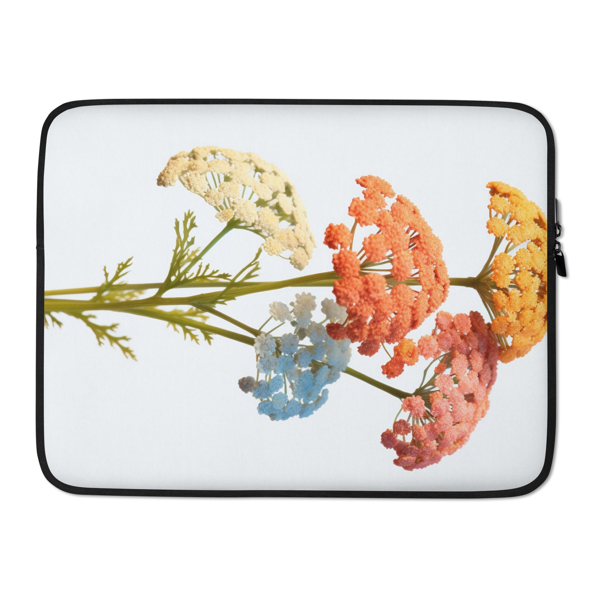 Yarrow Flower Laptop Sleeve by Visual Verse - Image 1