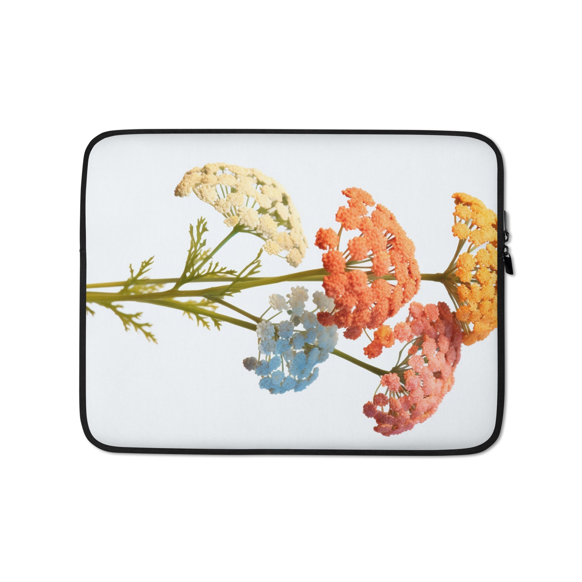 Yarrow Flower Laptop Sleeve by Visual Verse - Image 2