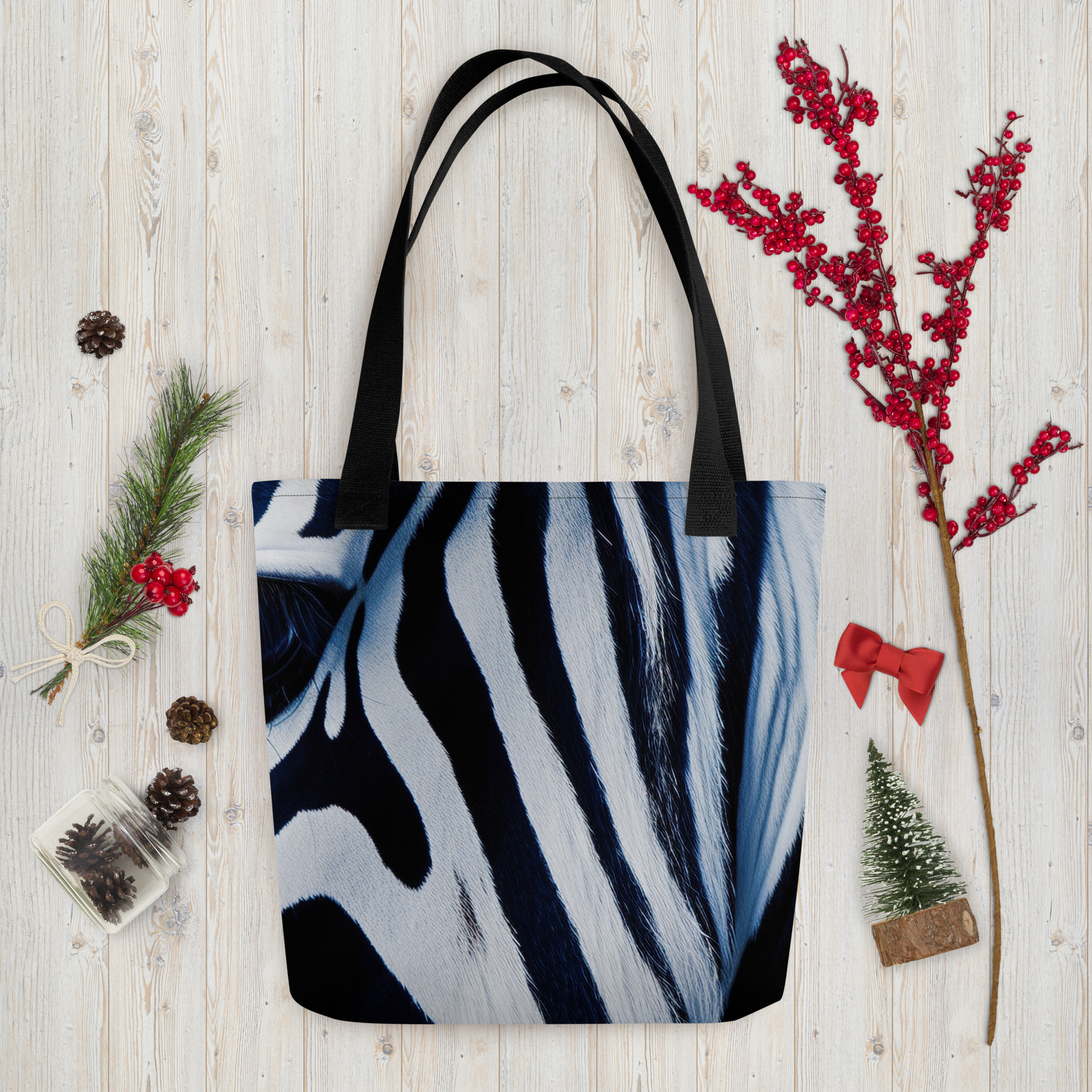 Zebra Tote Bag by Visual Verse - Image 14