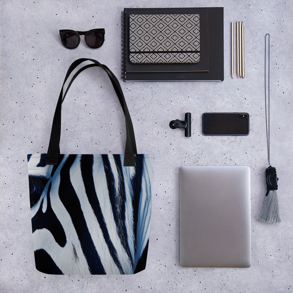 Zebra Tote Bag by Visual Verse - Image 17