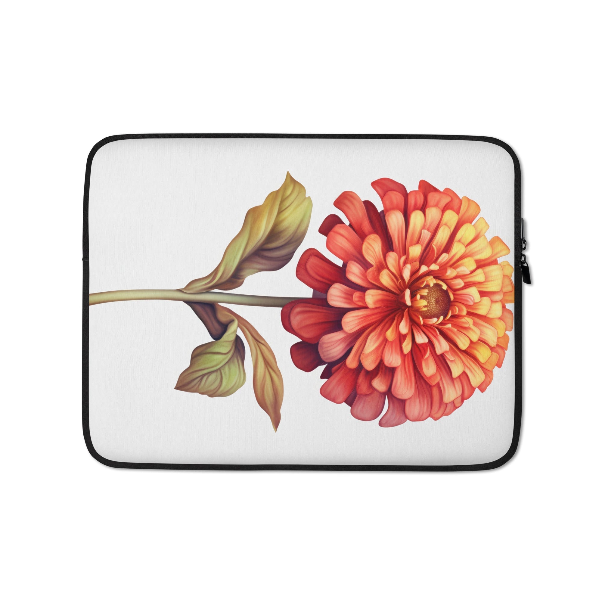 Zinnia Flower Laptop Sleeve by Visual Verse - Image 2