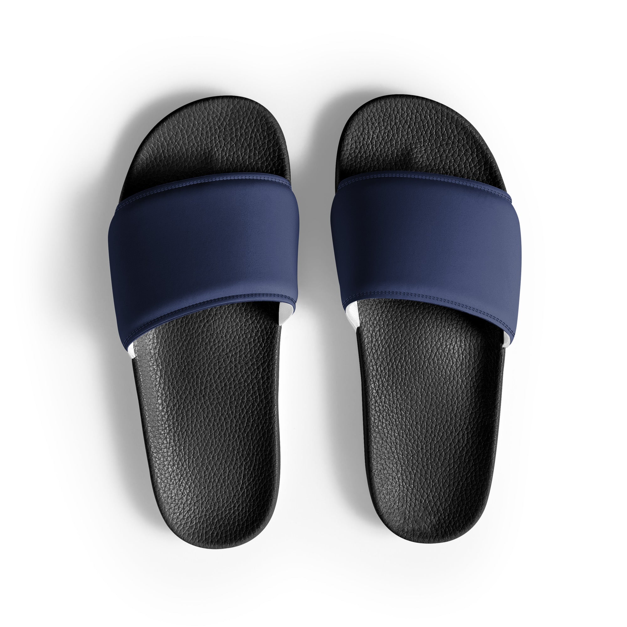 Admiral Blue Color Men's Slides by Visual Verse - Image 1