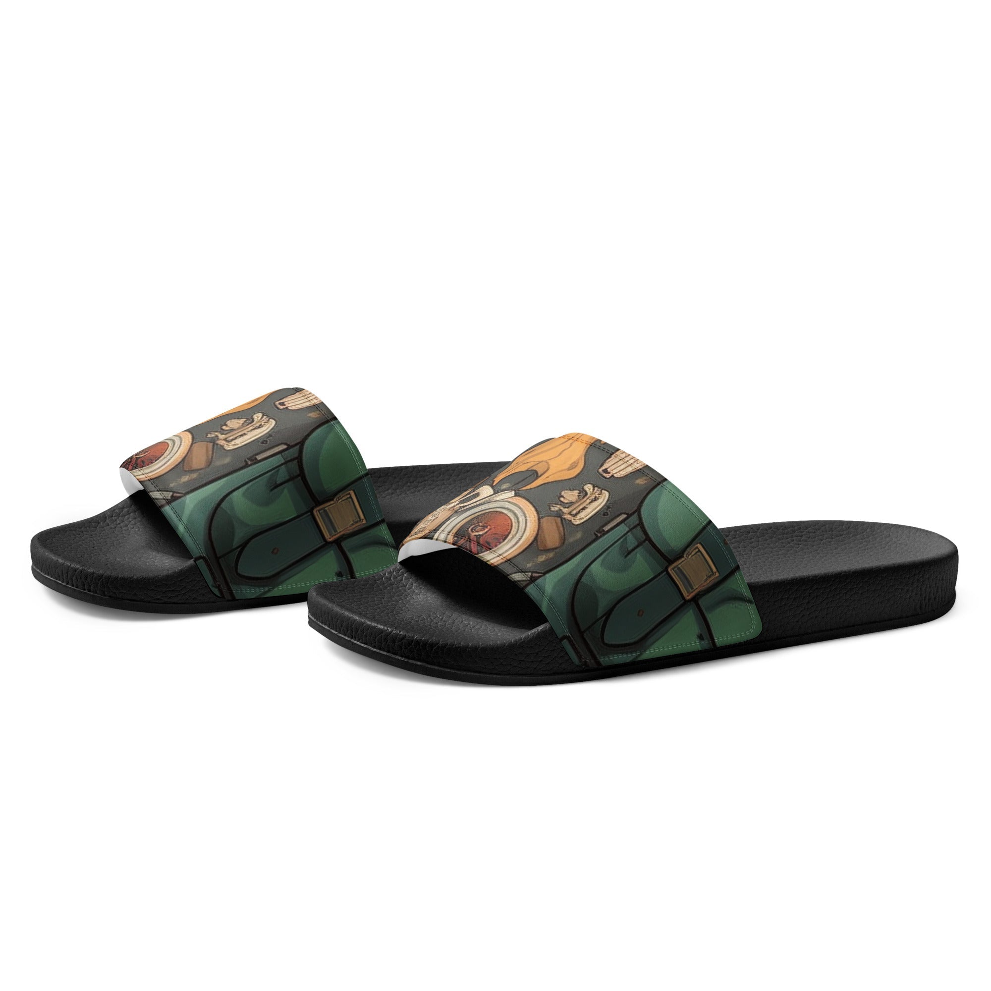 Adventure Gear Print Women's Slides by Visual Verse - Image 3